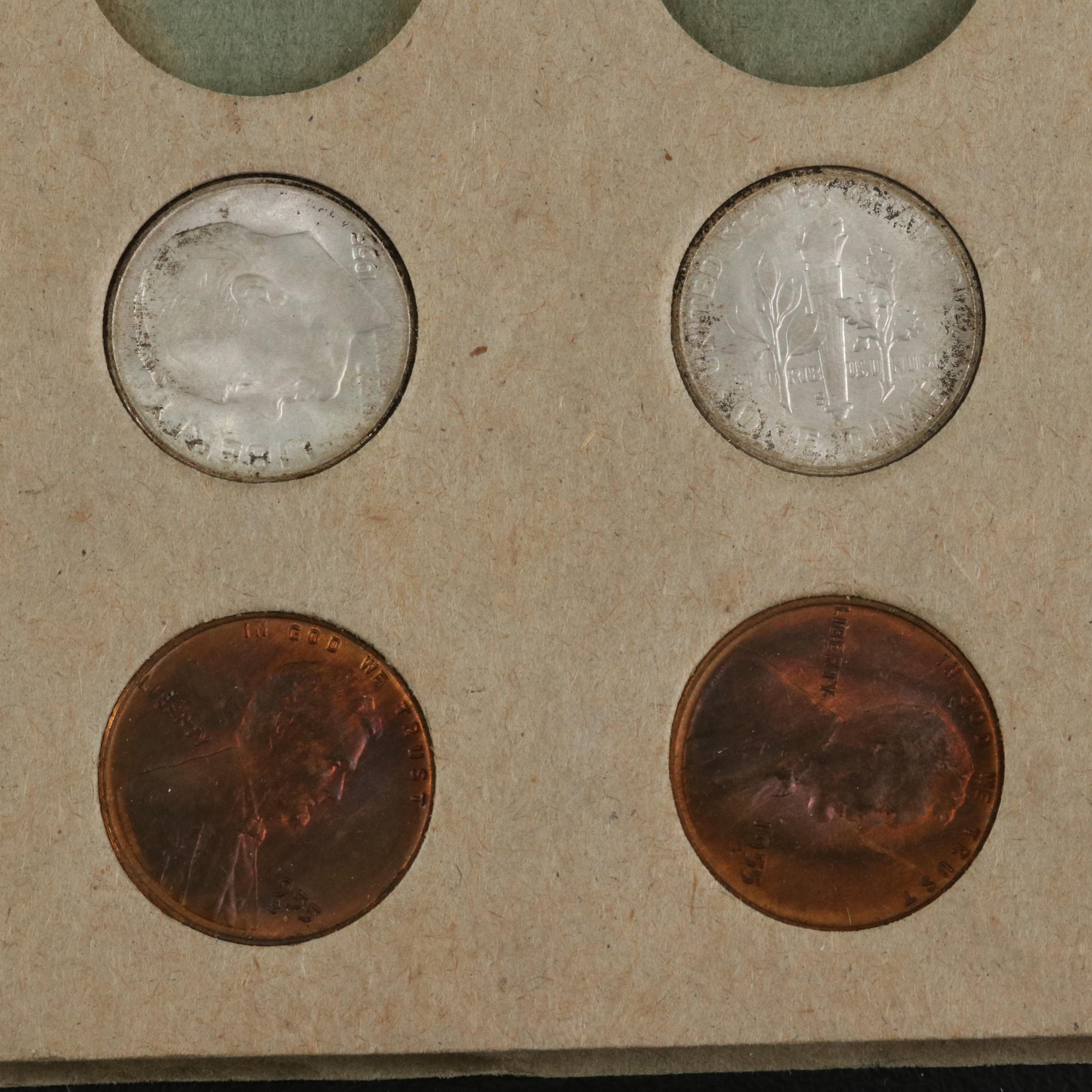 1960 Proof Set and Partial 1955 Uncirculated Set