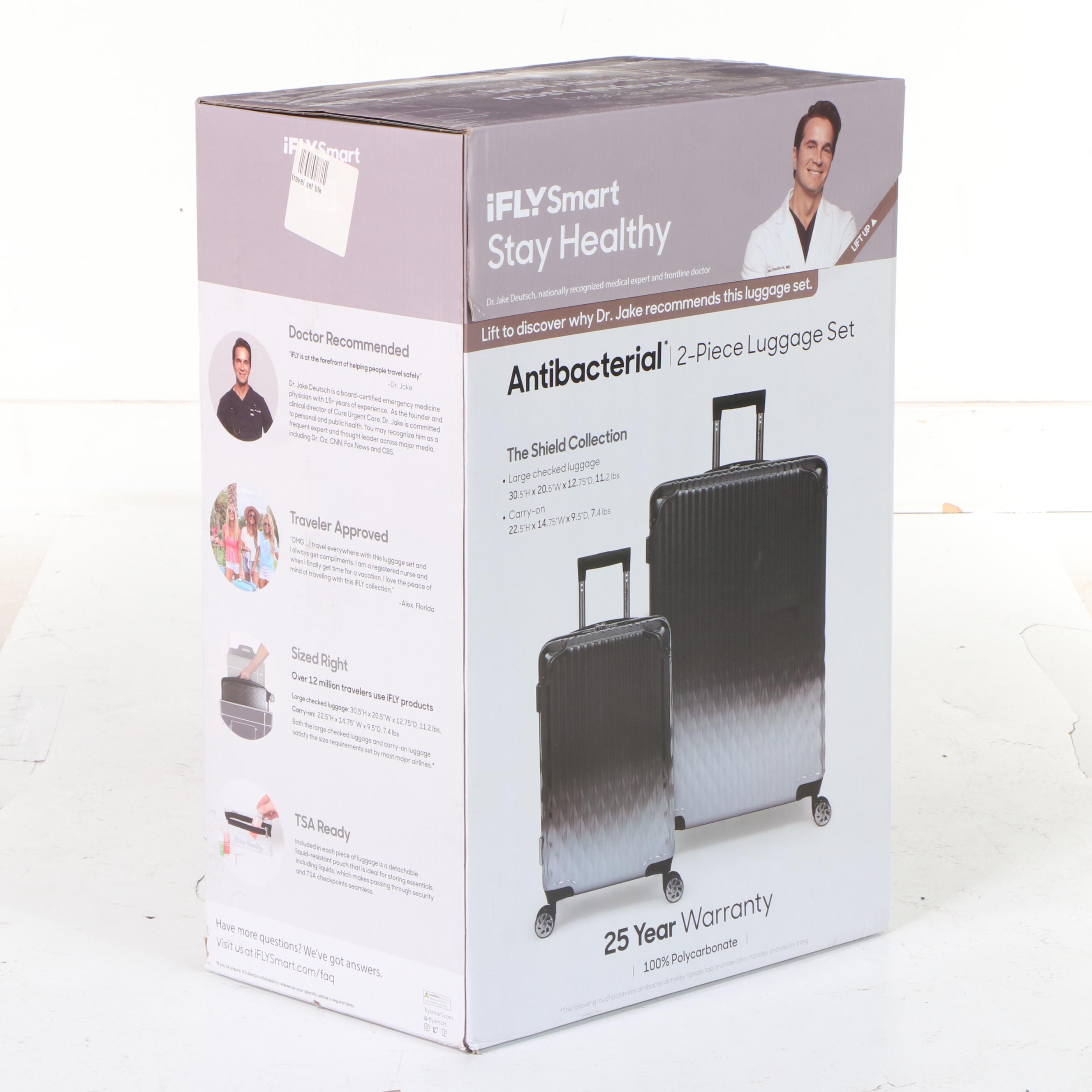 iFLY Smart Shield Fibertech Hardside Two-Piece Luggage Set