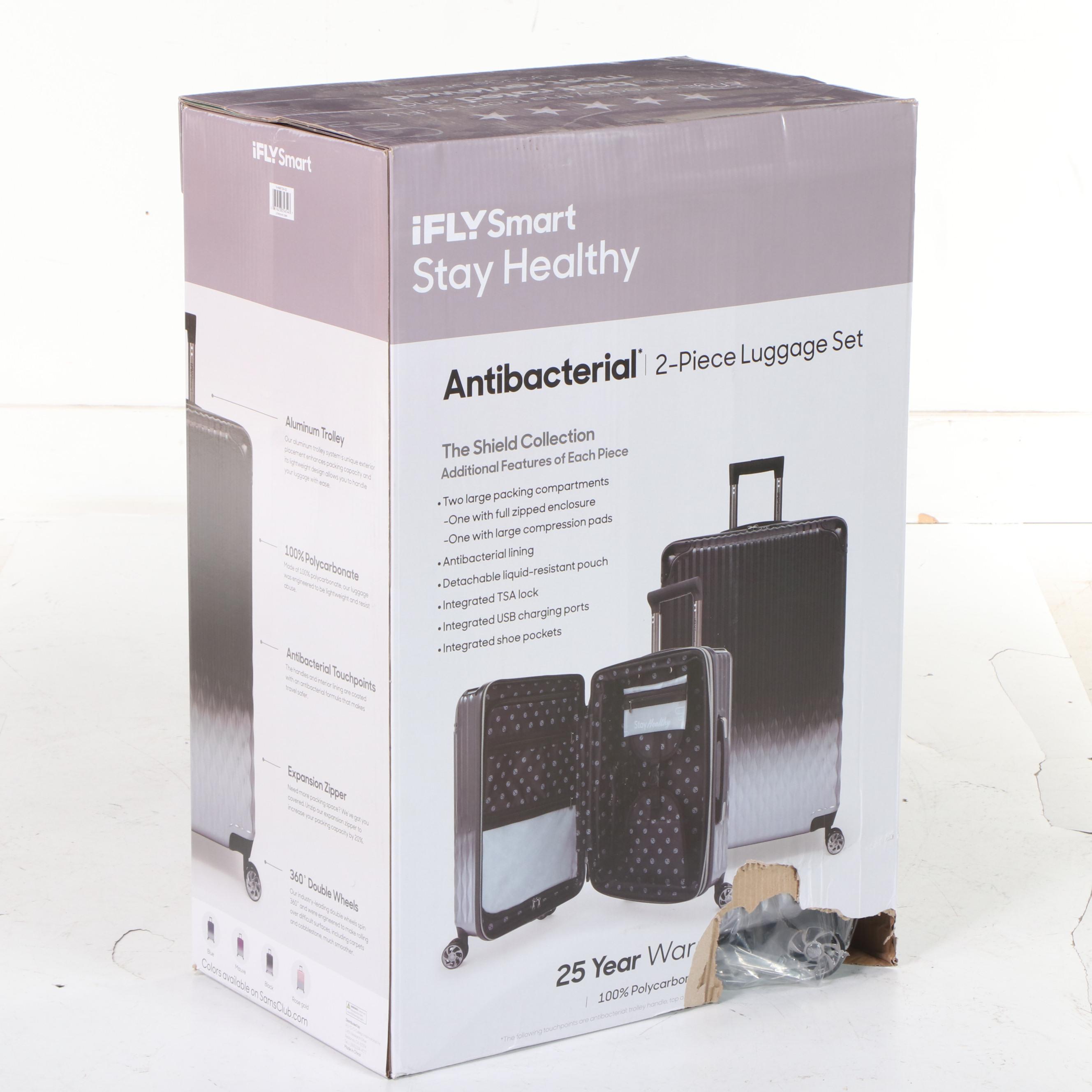 iFLY Smart Shield Fibertech Hardside Two-Piece Luggage Set