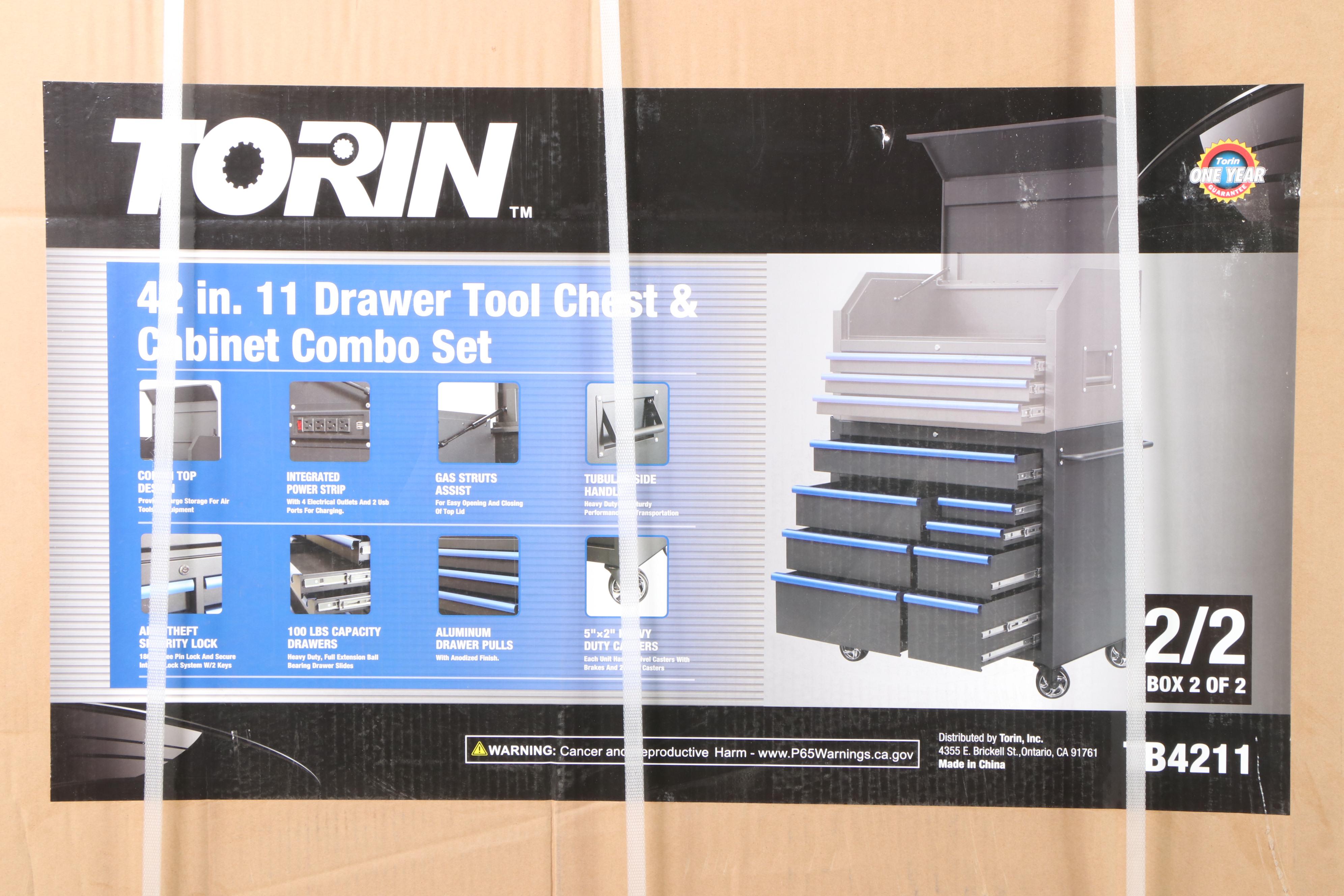 Torin 42" Eleven Drawer Tool Cabinet on Casters