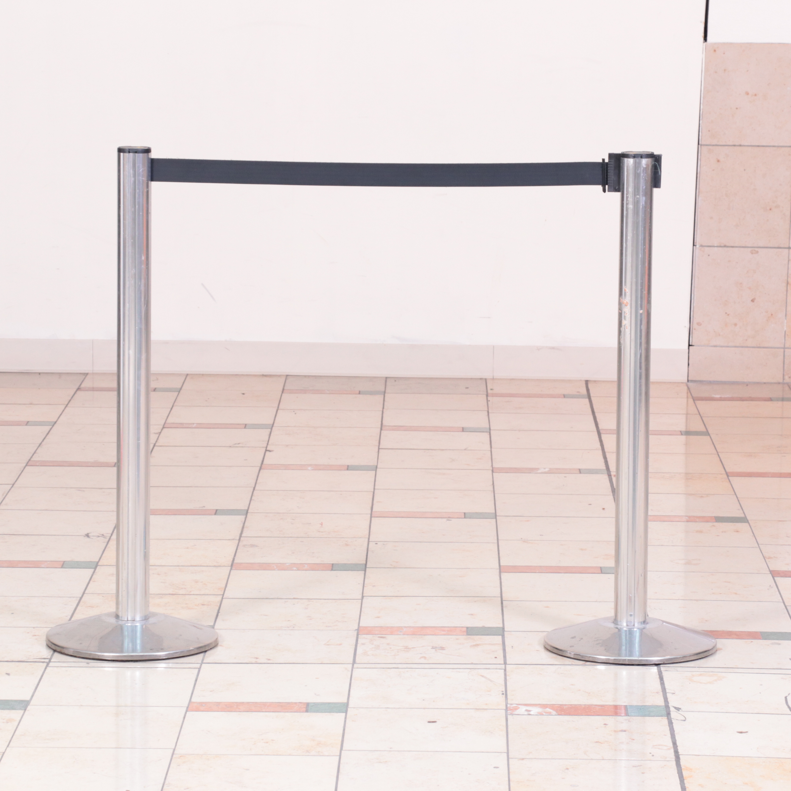 Ten Lavi Industries "Beltrac" Chrome-Finished Retractable Metal Stanchions