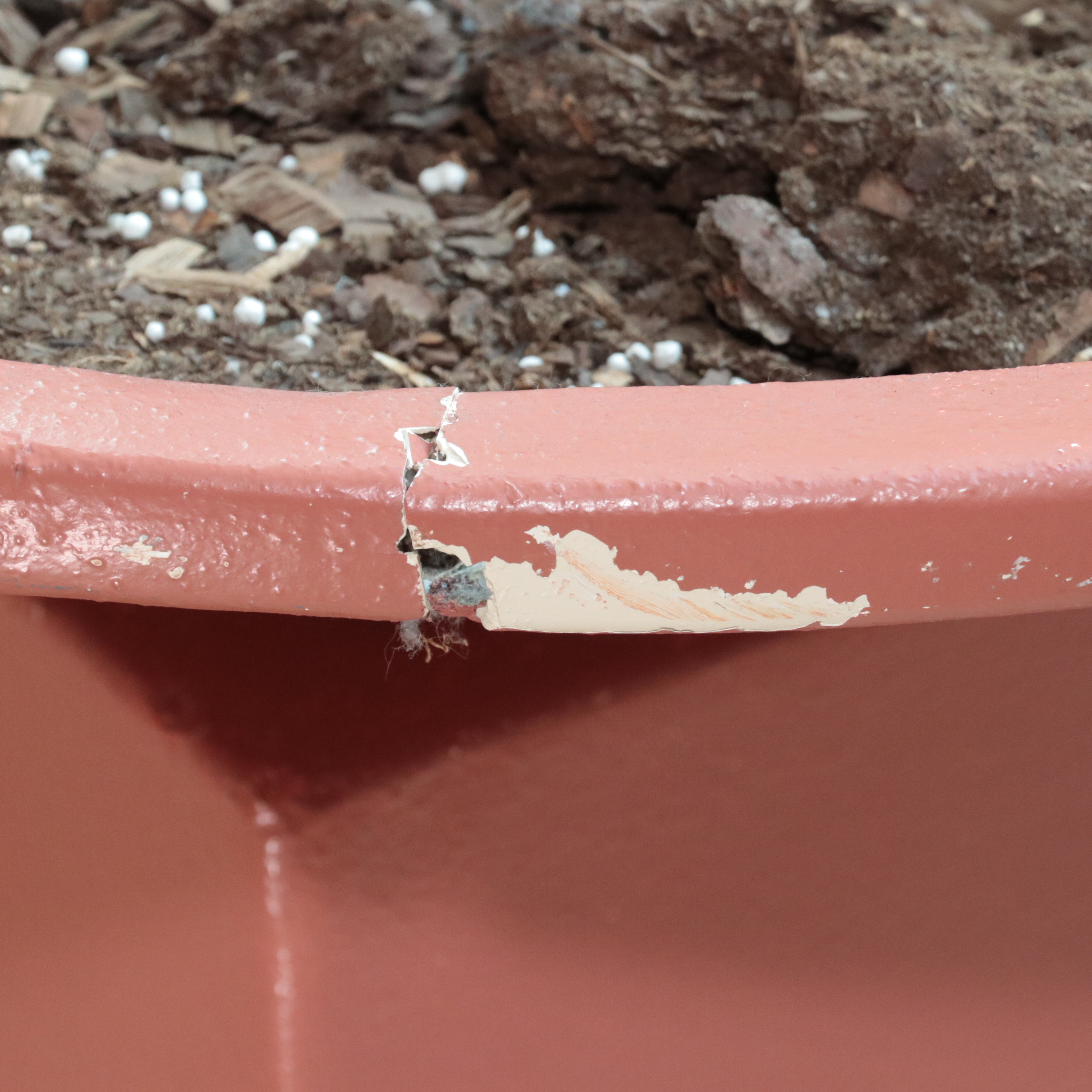 Six Large Composite Planters With Stands