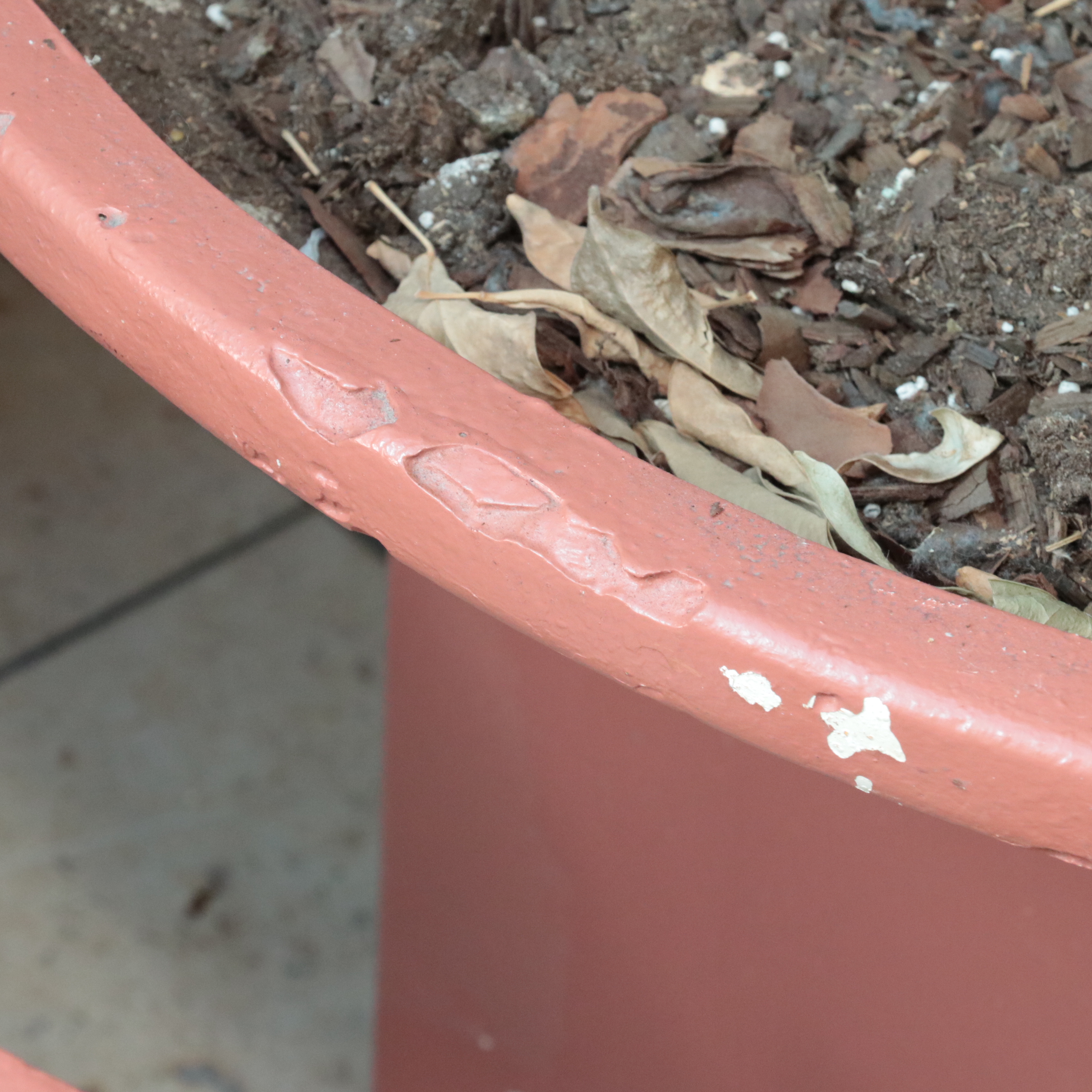 Six Large Composite Planters With Stands