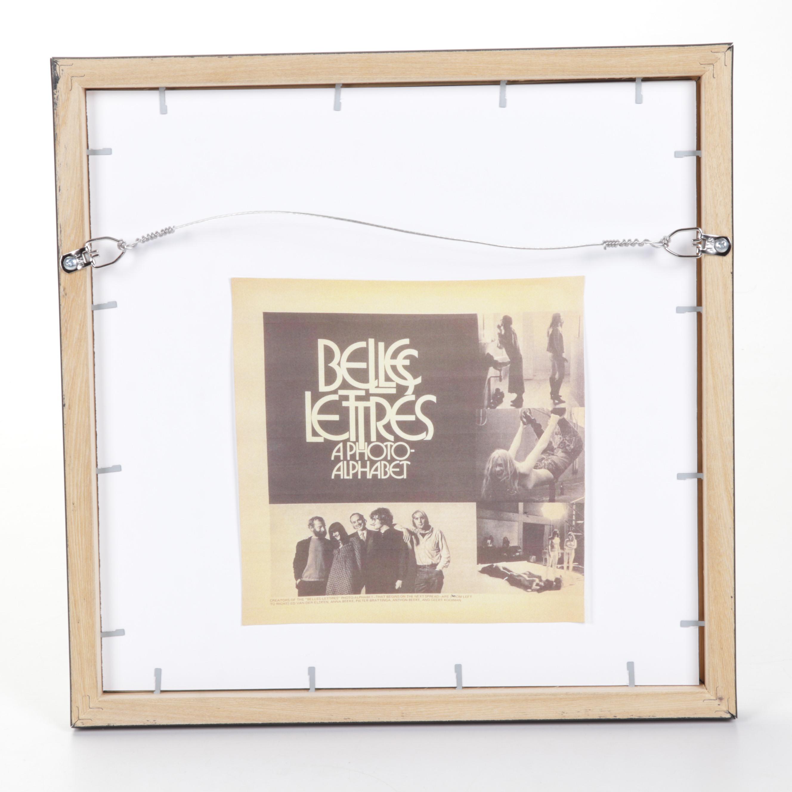 Offset Lithograph "O" From "Belles Lettres: A Photo-Alphabet," 1971