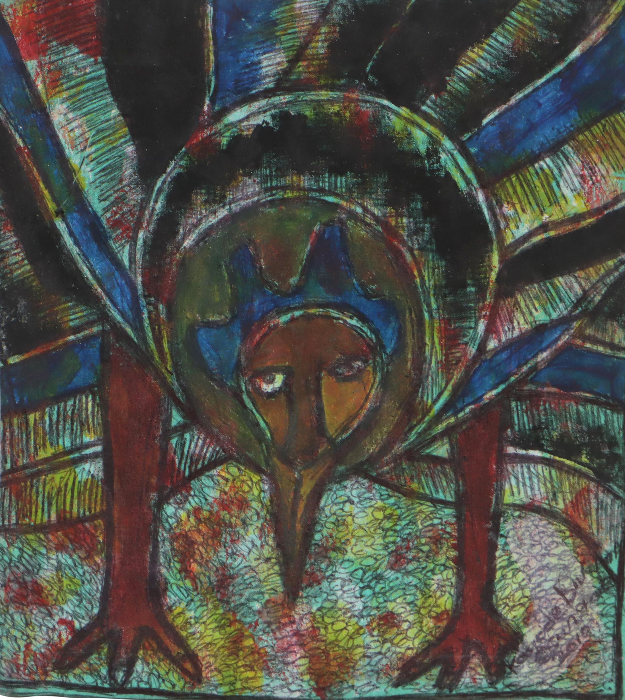 Kayode Buraimoh Mixed Media Painting, 2010