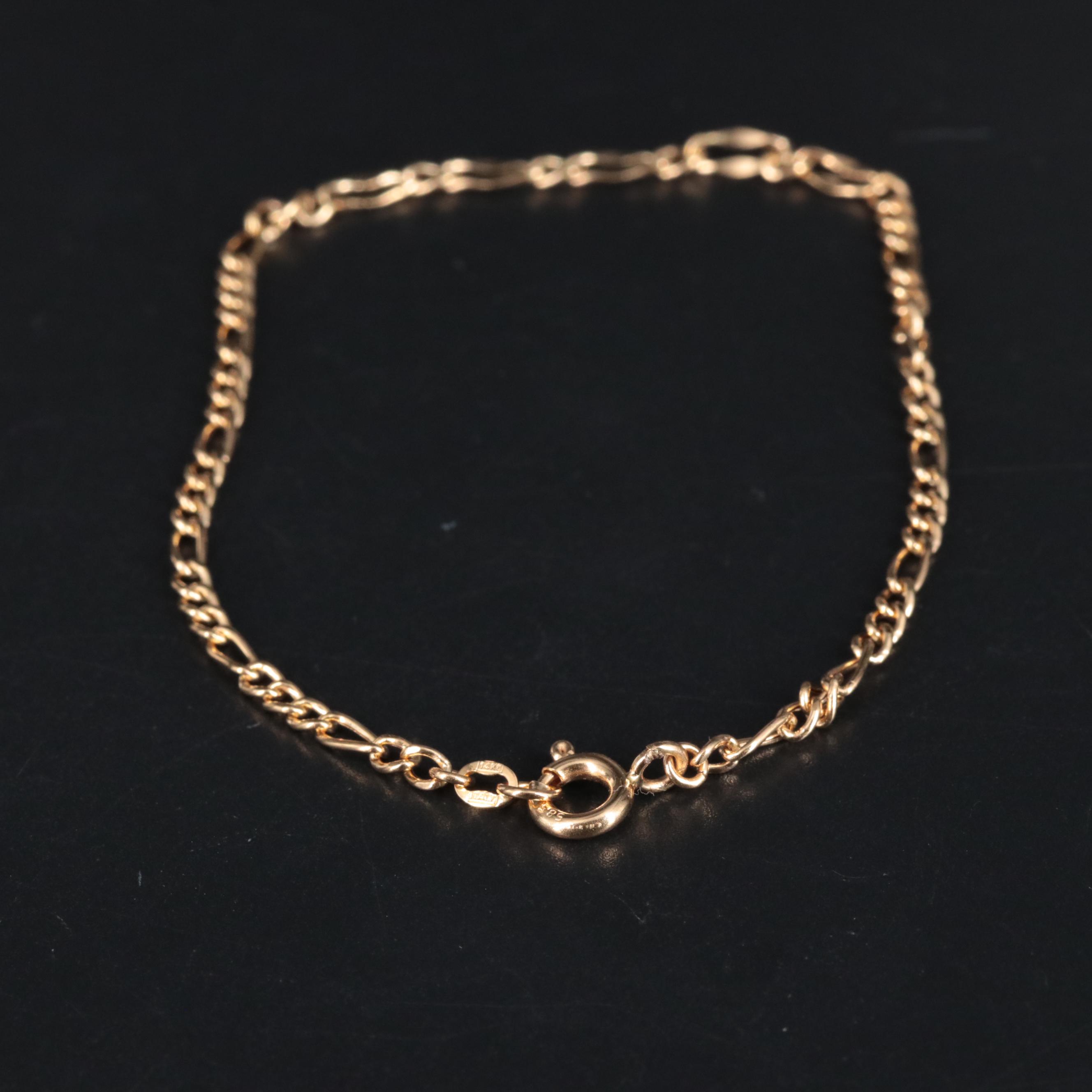 14K Cable Bracelet