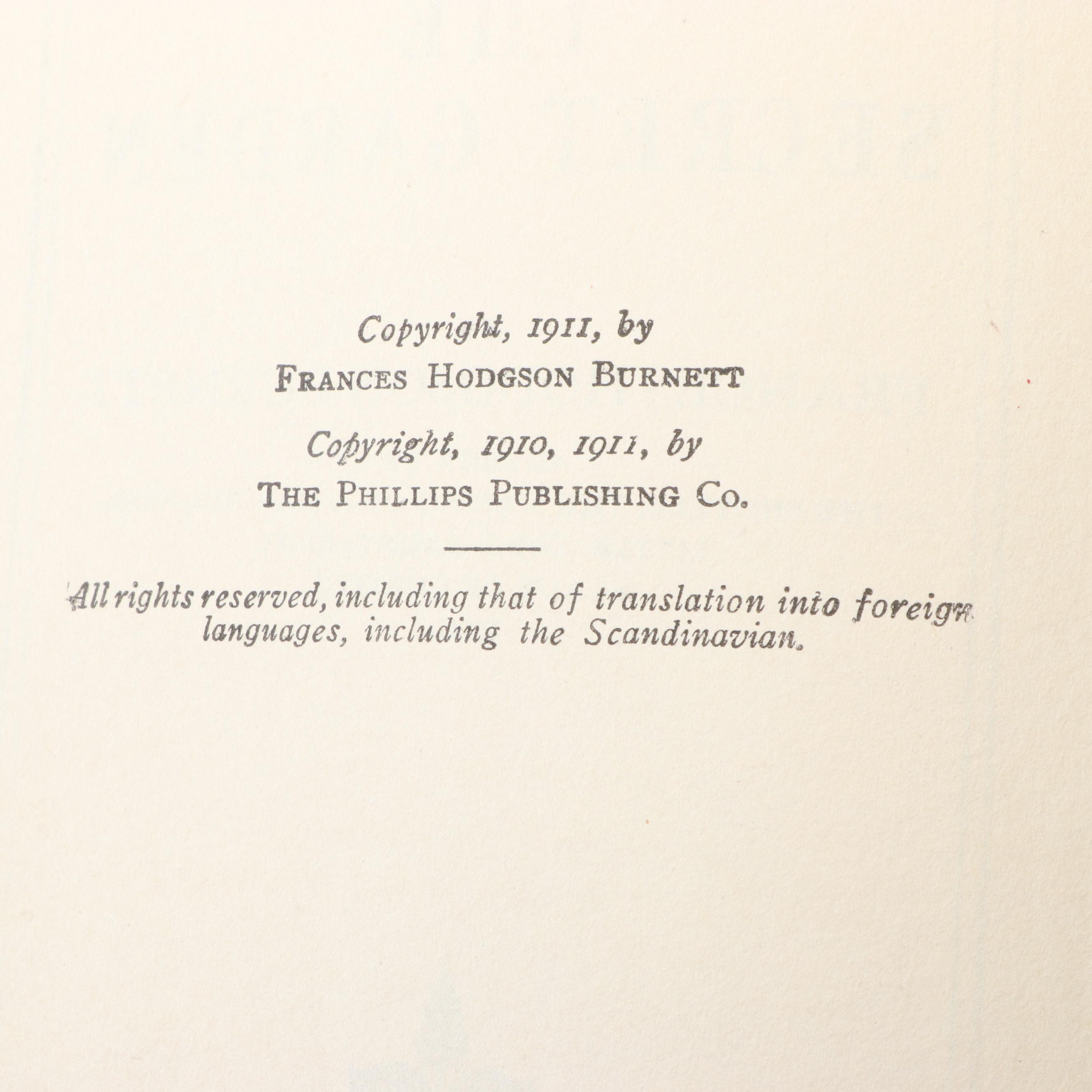"The Secret Garden" by Frances Hodgson Burnett, 1911