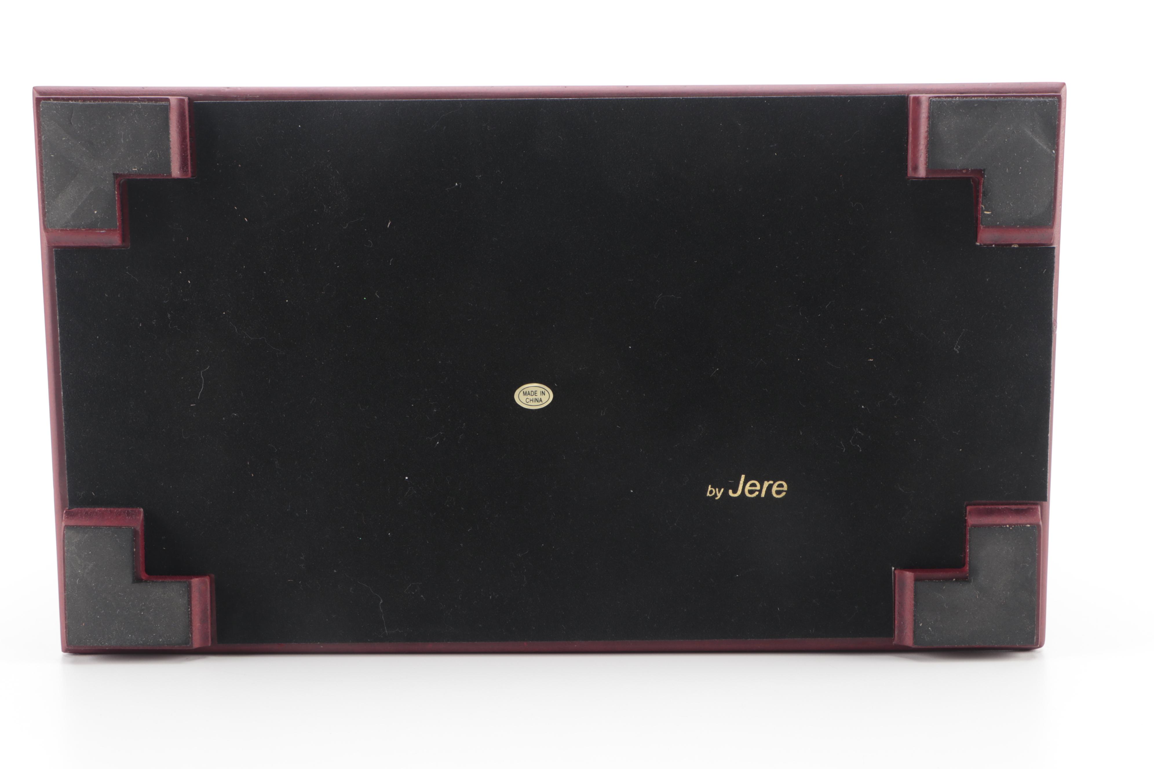 Jere Cherry Finish Wooden Jewelry Box