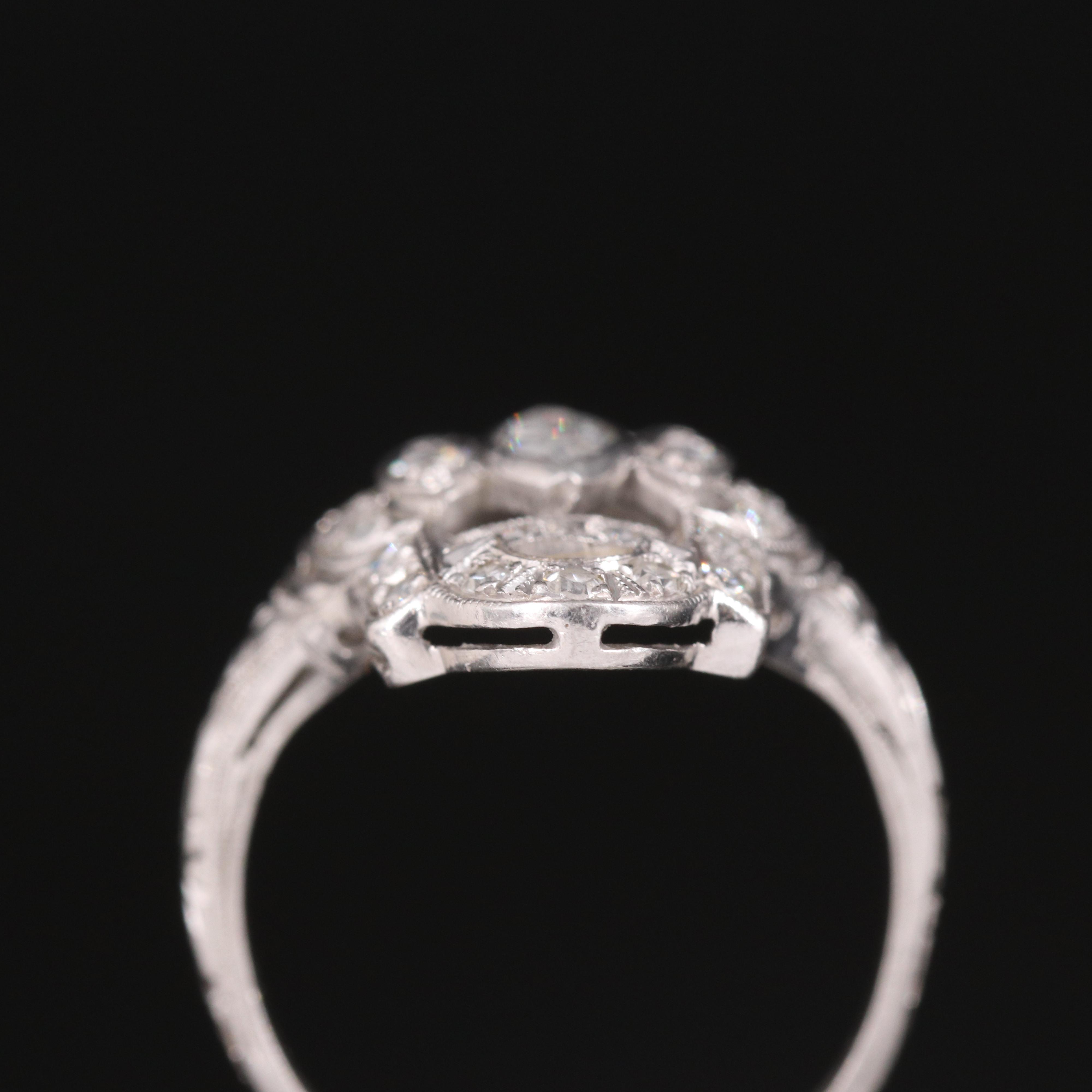 Vintage Platinum 0.46 CTW Diamond Ring