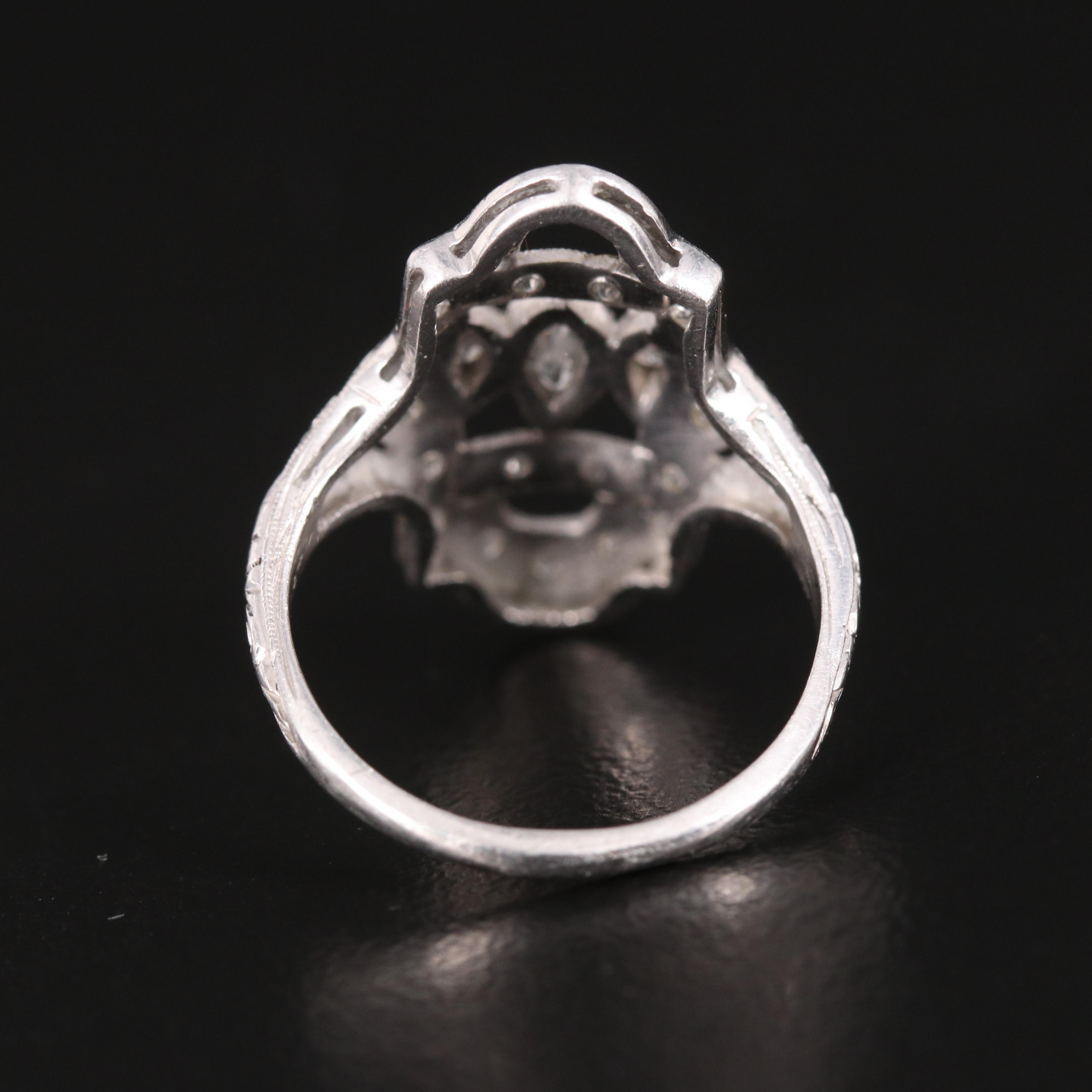 Vintage Platinum 0.46 CTW Diamond Ring