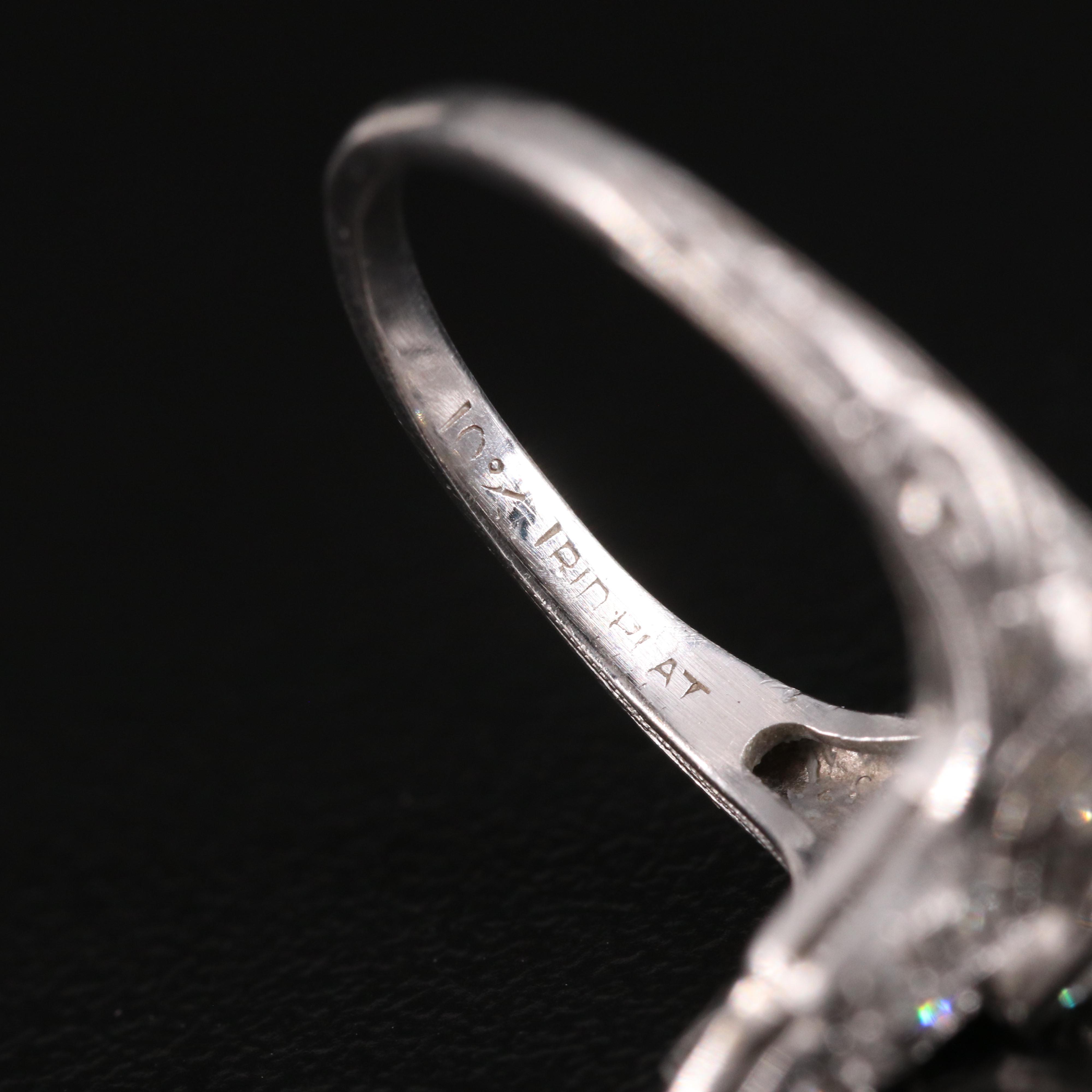 Vintage Platinum 0.46 CTW Diamond Ring