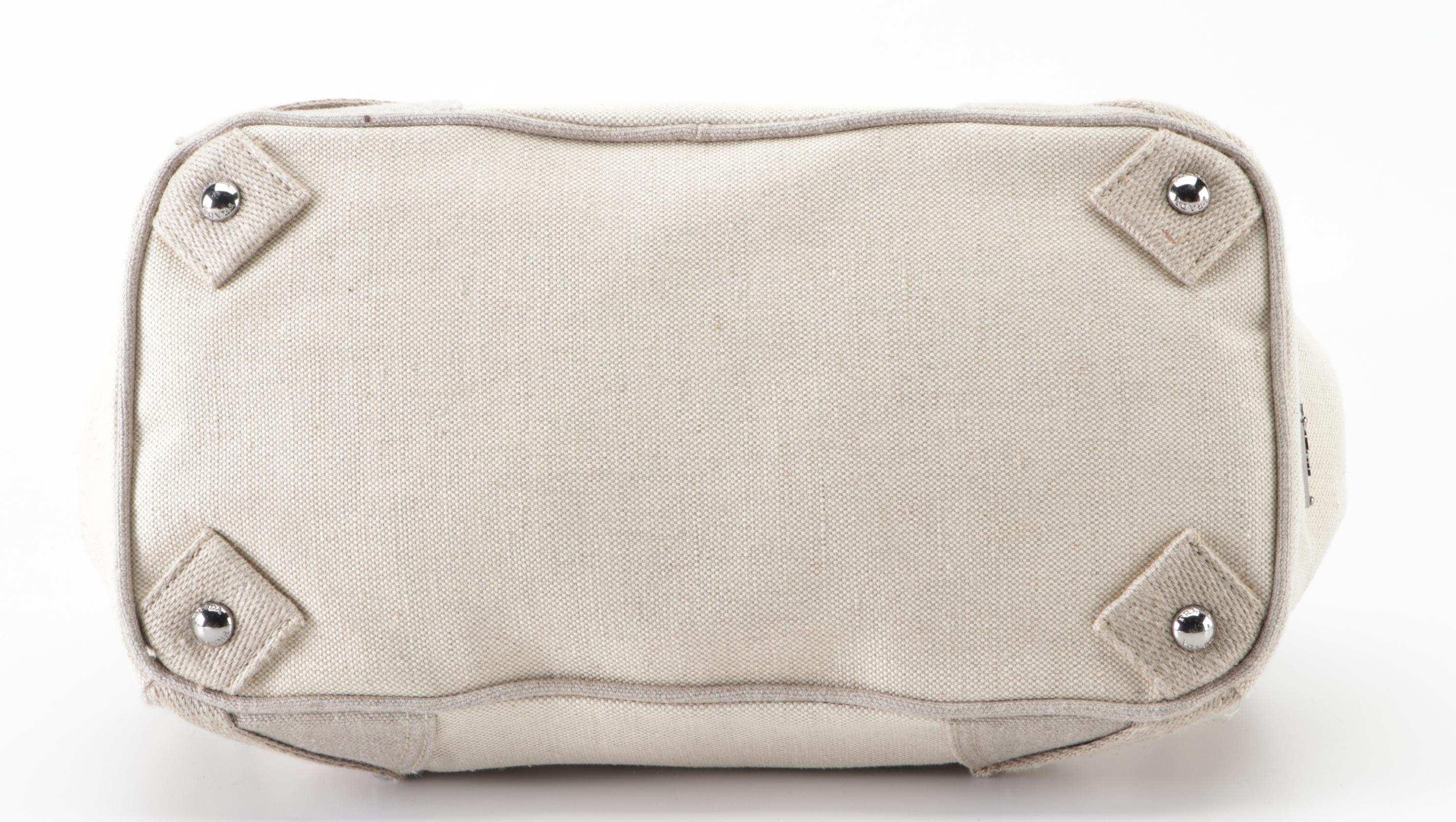 Prada Medium Mistolino Hard Frame Tote Bag in Crystal-Embellished Linen Canvas