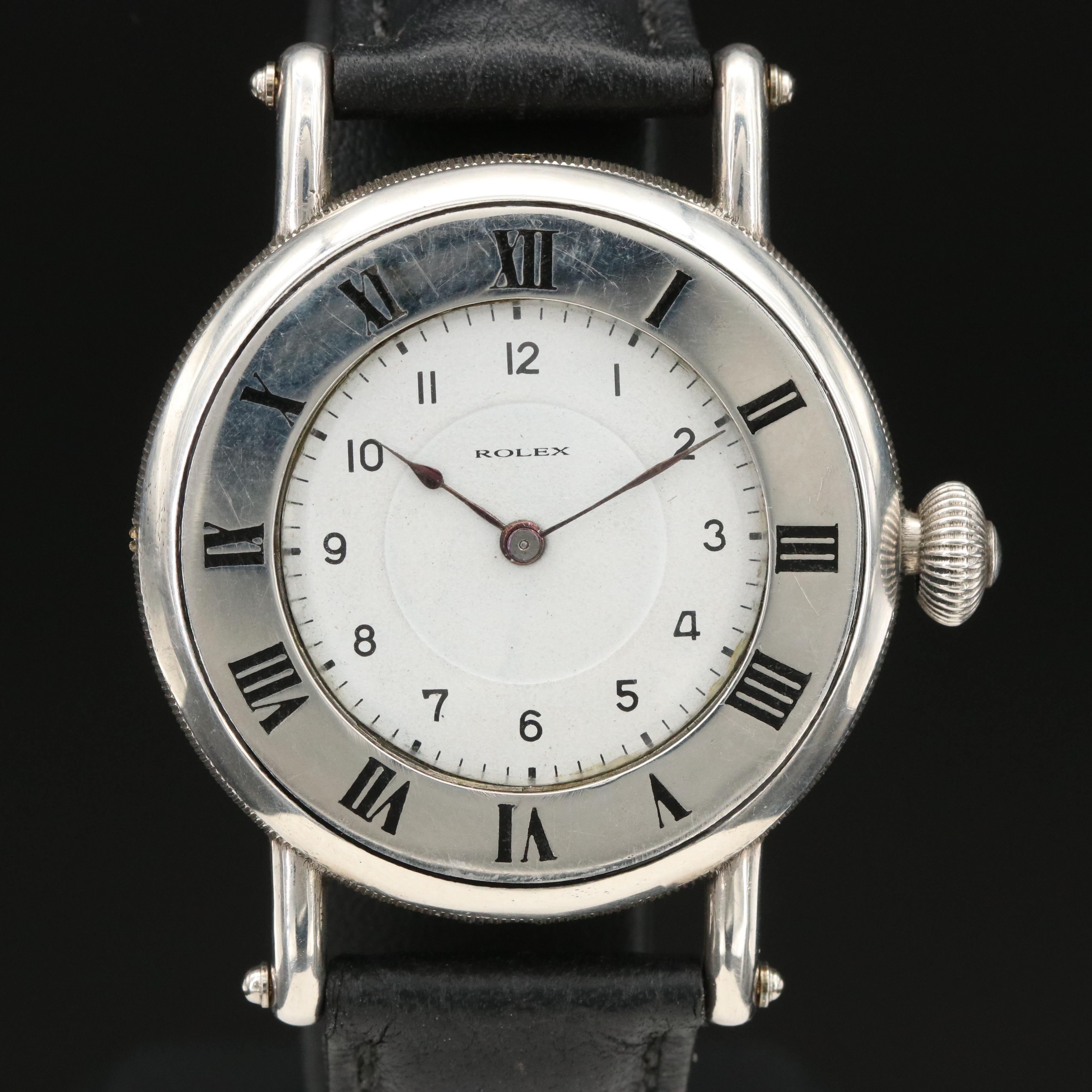 Vintage Rolex Rebberg Sterling Silver Customized Watch