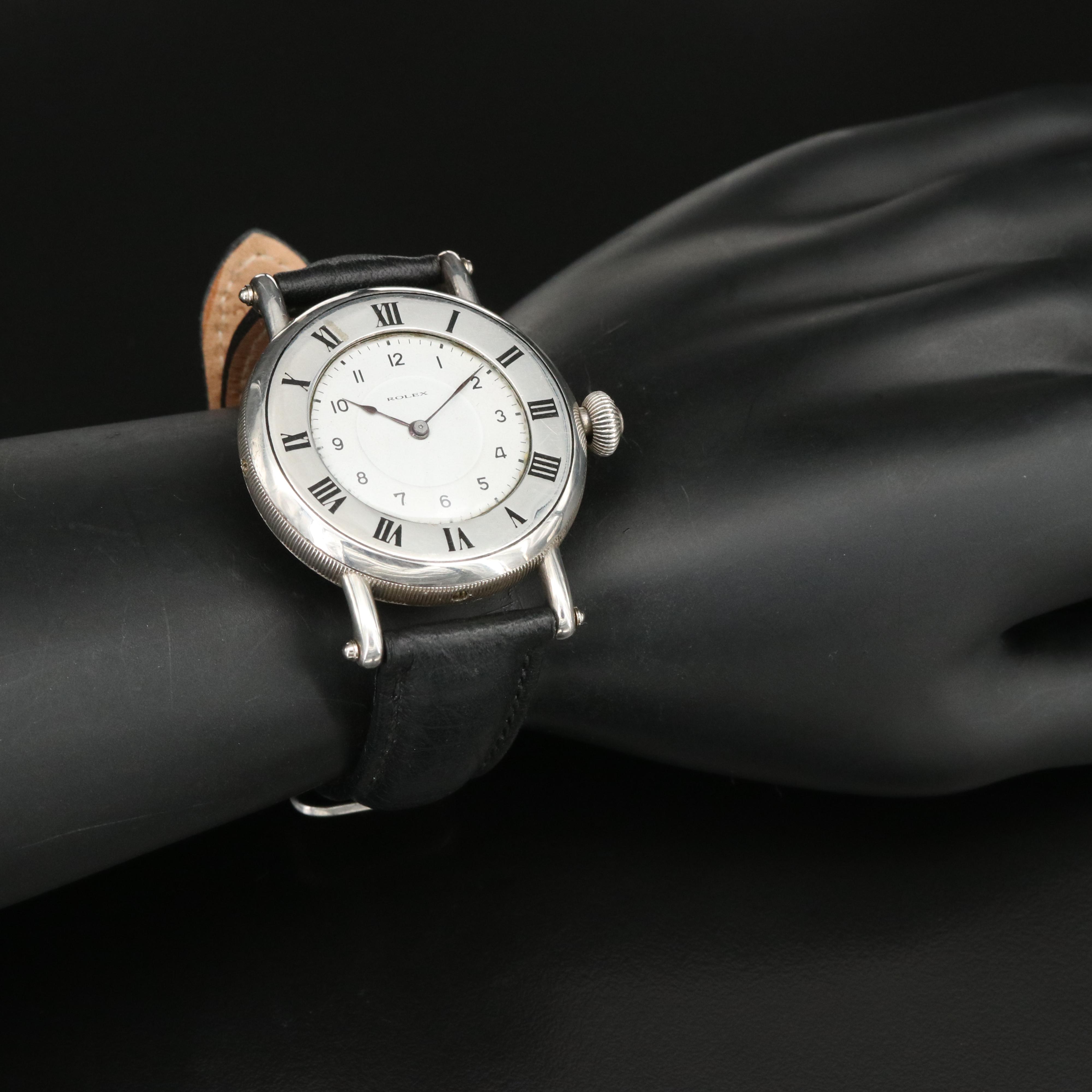 Vintage Rolex Rebberg Sterling Silver Customized Watch