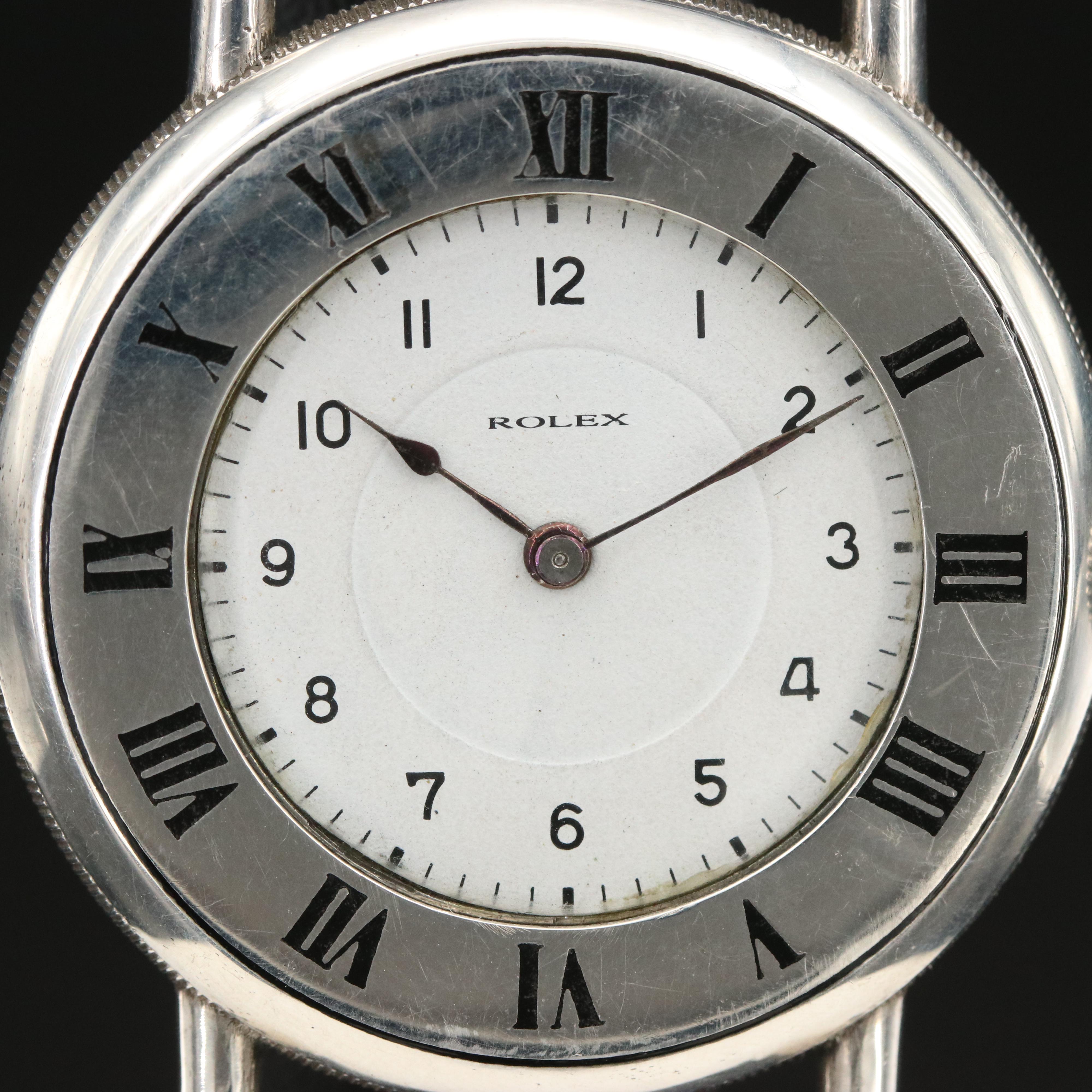 Vintage Rolex Rebberg Sterling Silver Customized Watch