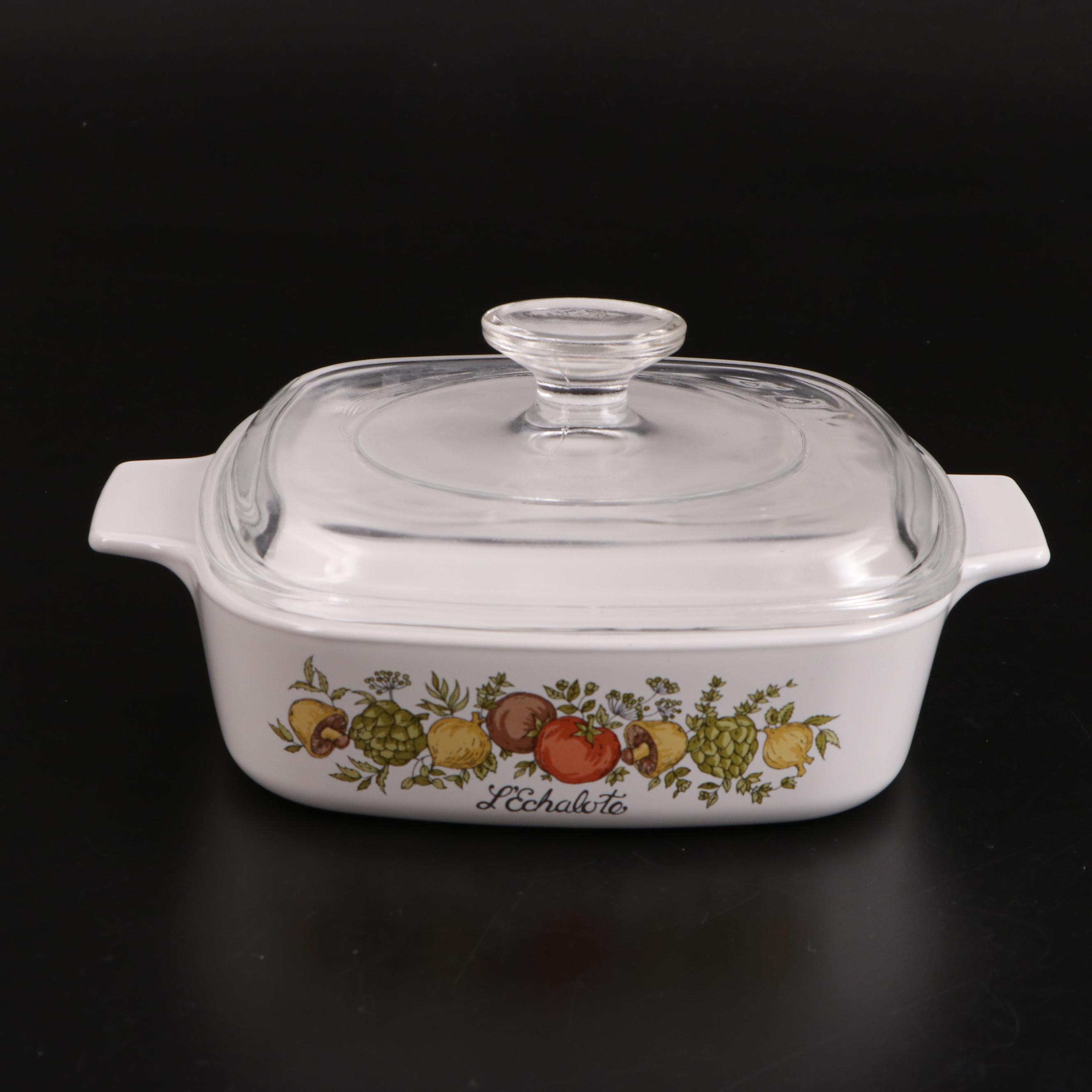 CorningWare "Spice of Life" Glass Cookware, 1972 - 1988