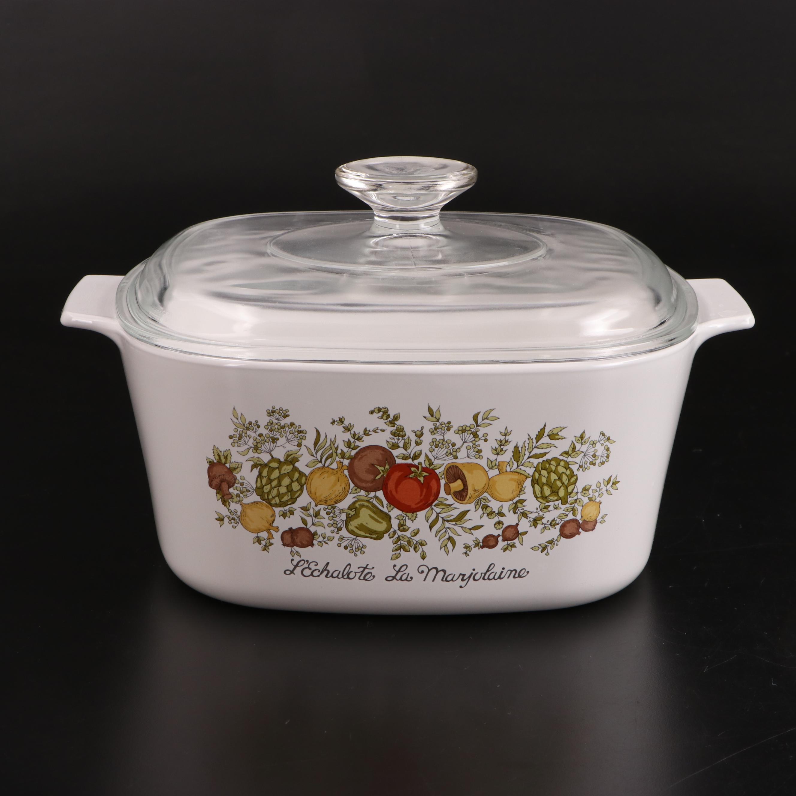 CorningWare "Spice of Life" Glass Cookware, 1972 - 1988