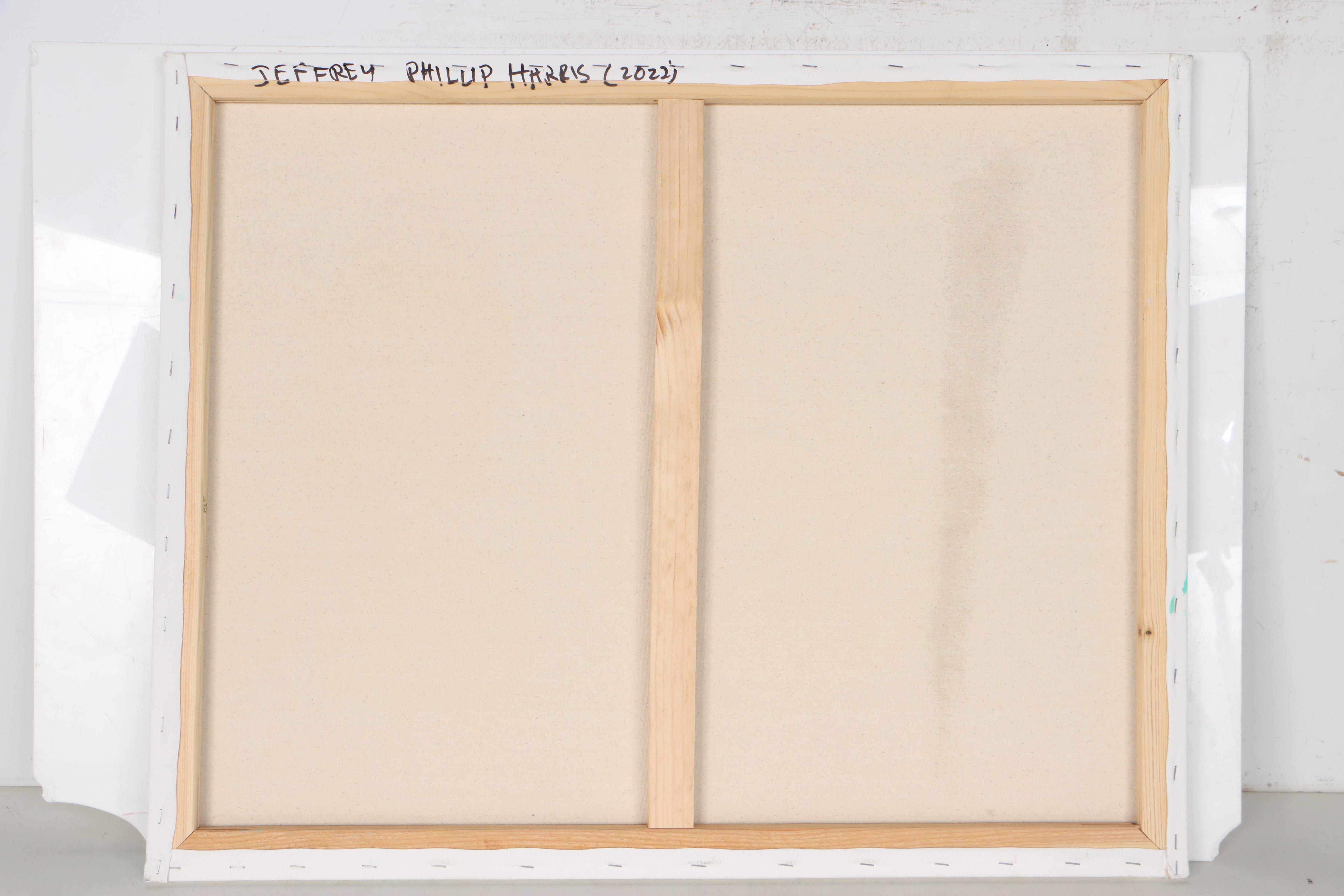 Jeff Harris Oil Painting of Abstract Figural Composition, 2022