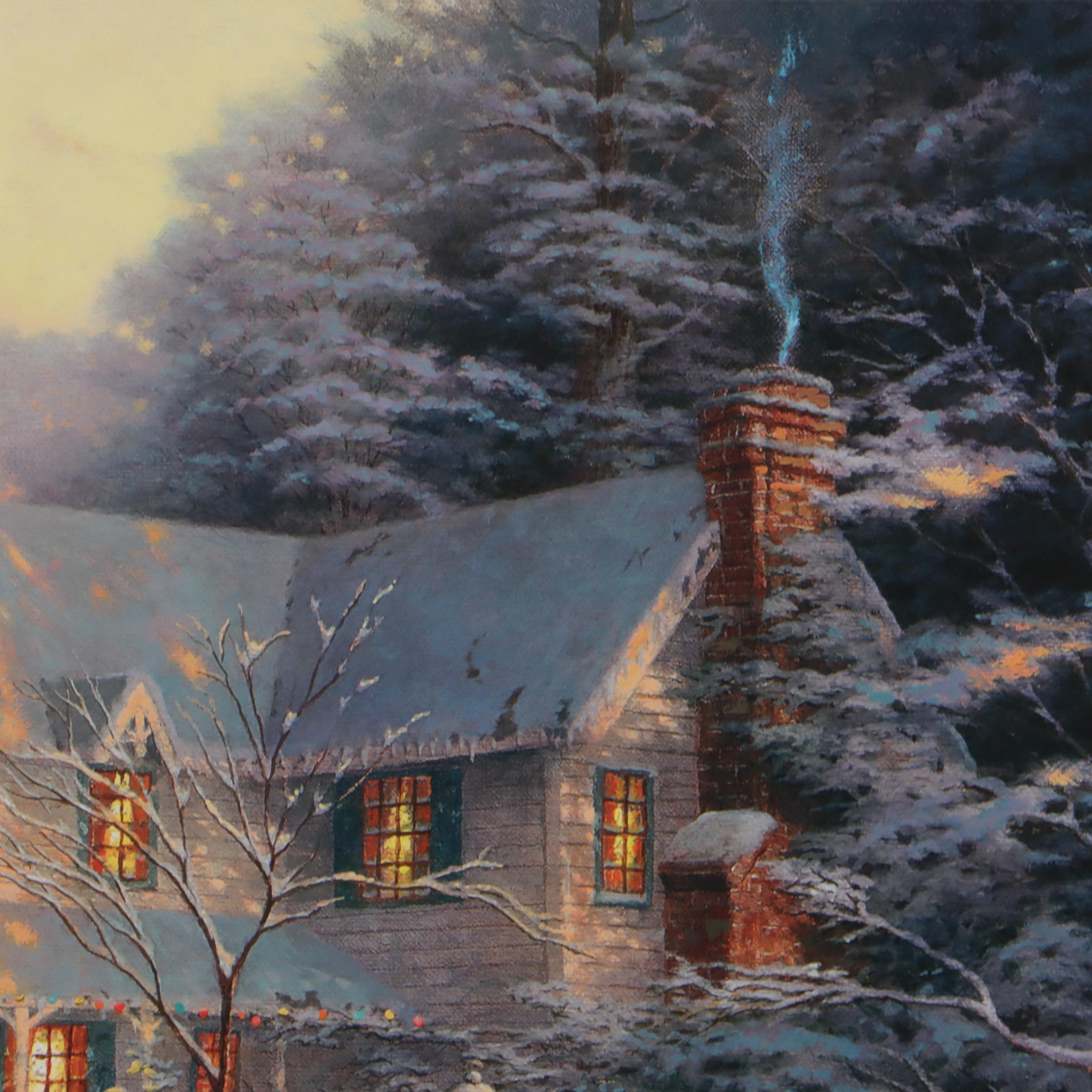 Thomas Kinkade Offset Lithograph "The Night Before Christmas"
