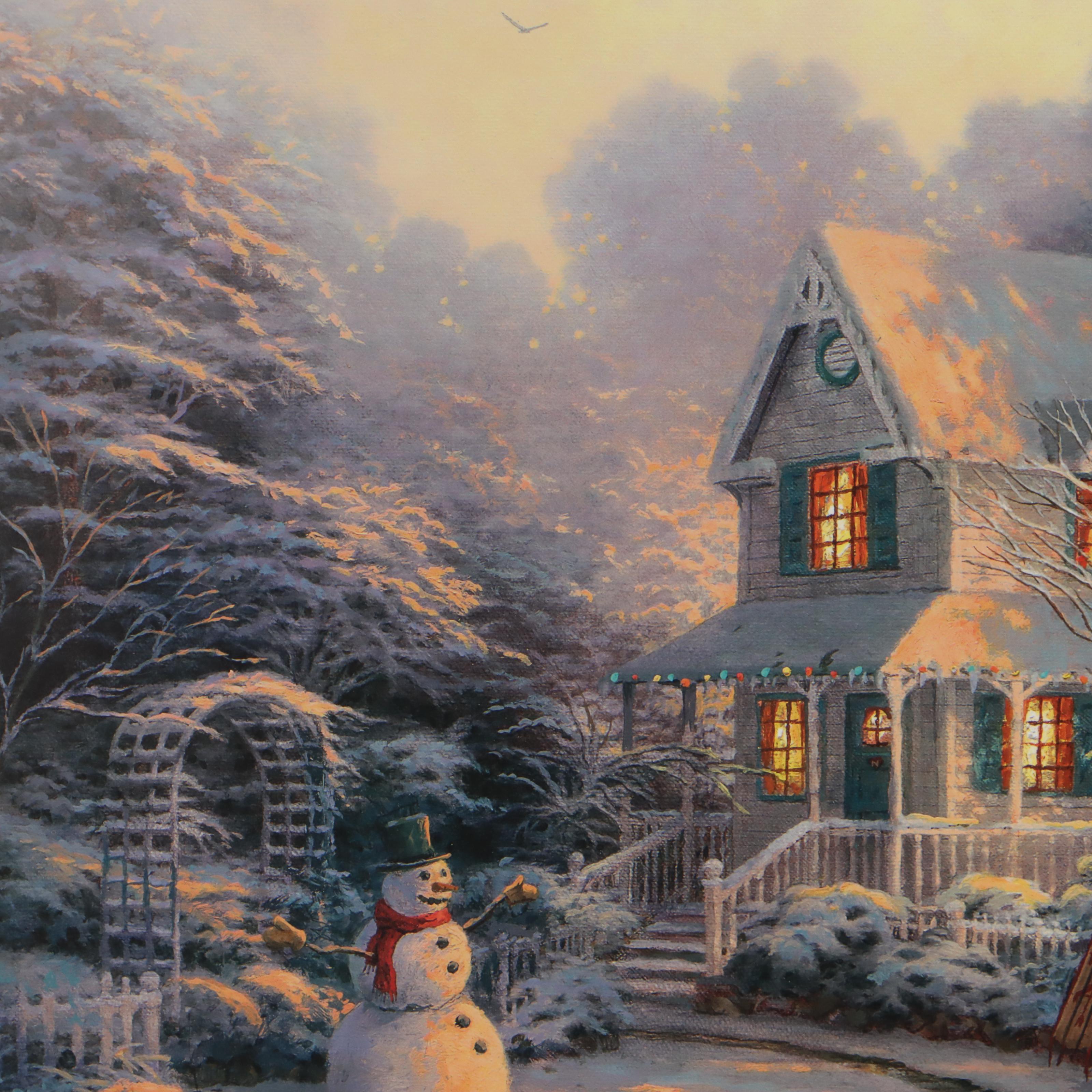 Thomas Kinkade Offset Lithograph "The Night Before Christmas"