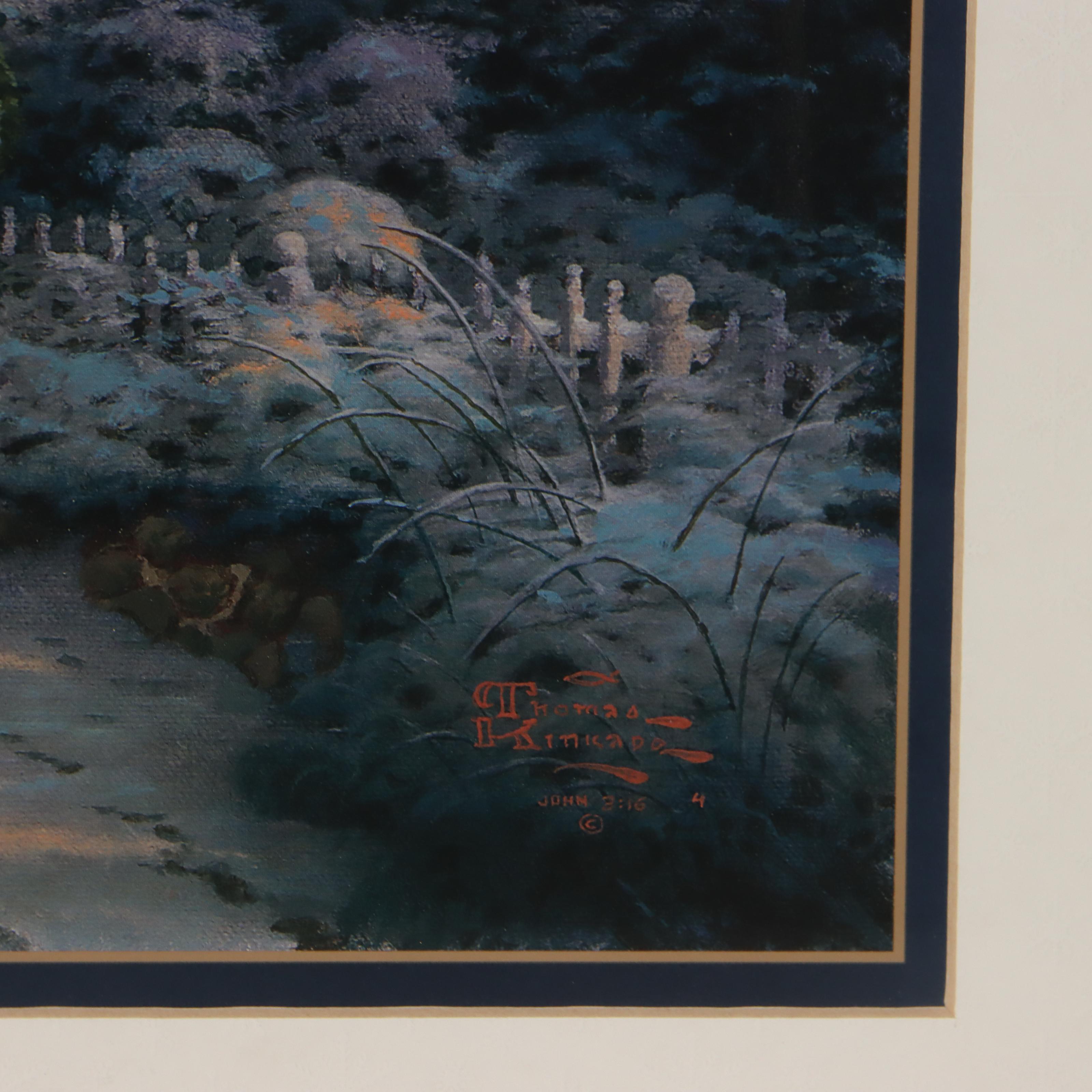 Thomas Kinkade Offset Lithograph "The Night Before Christmas"