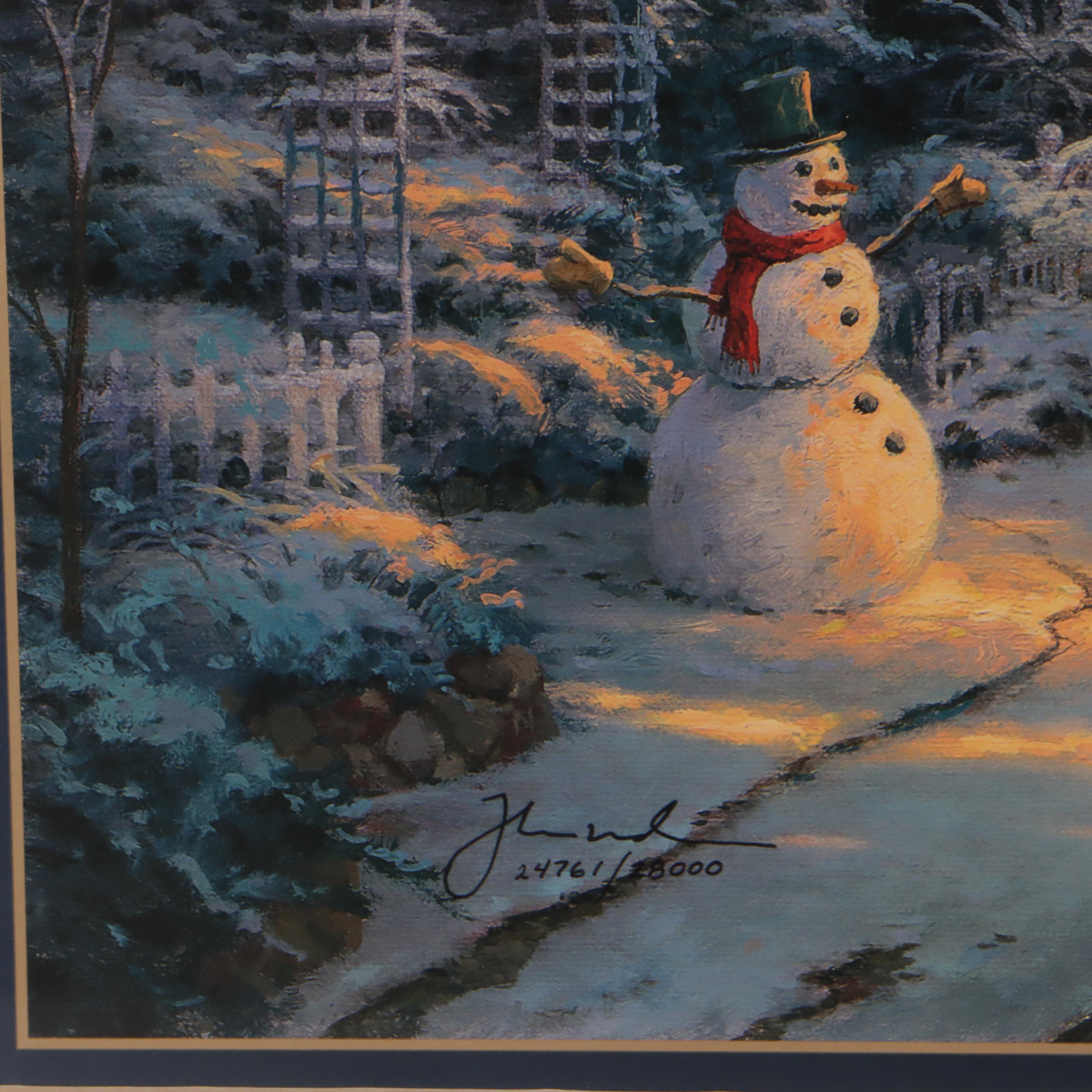Thomas Kinkade Offset Lithograph "The Night Before Christmas"