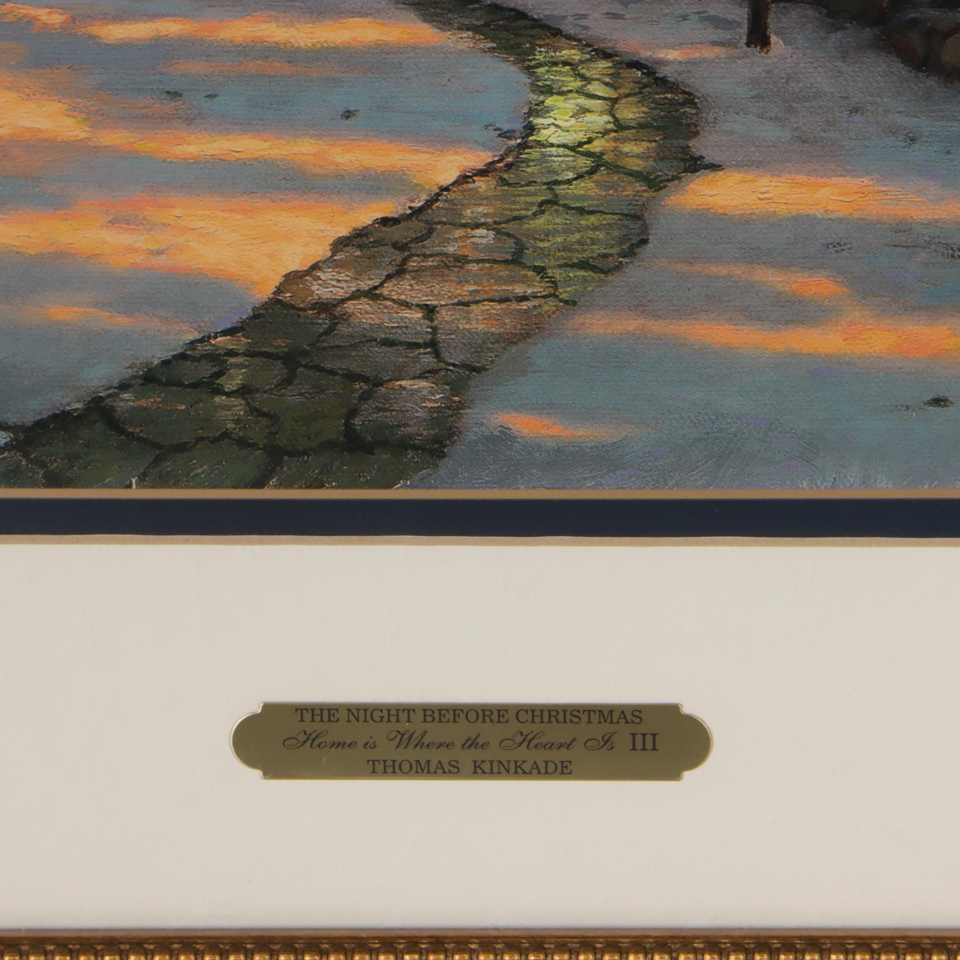 Thomas Kinkade Offset Lithograph "The Night Before Christmas"