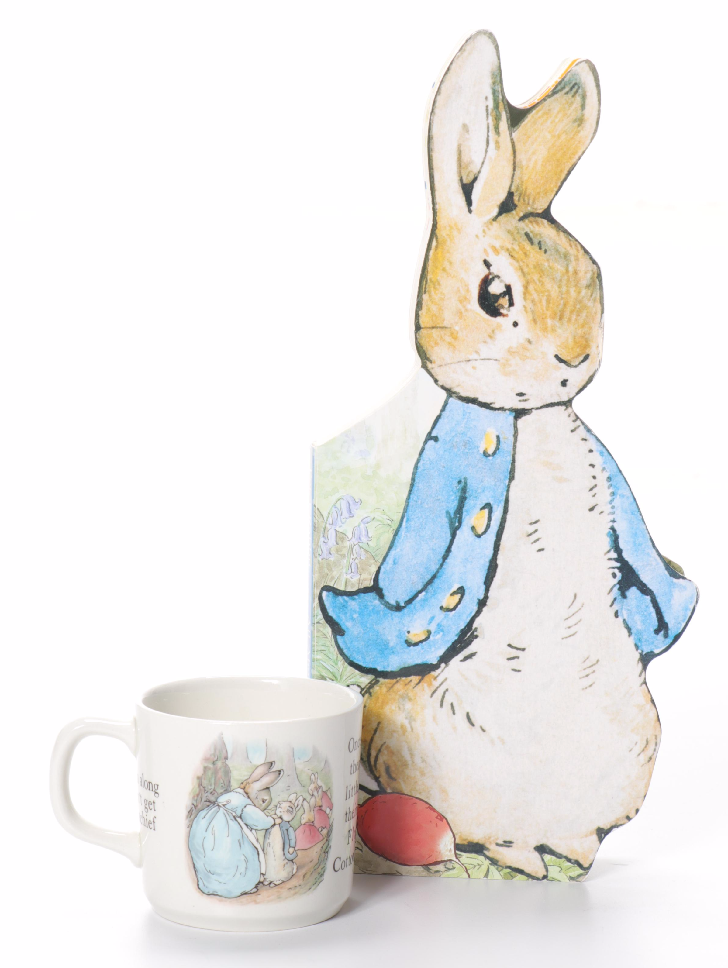 Pottery Barn Kids Peter Rabbit Crib Quilt with Peter Rabbit Book and More