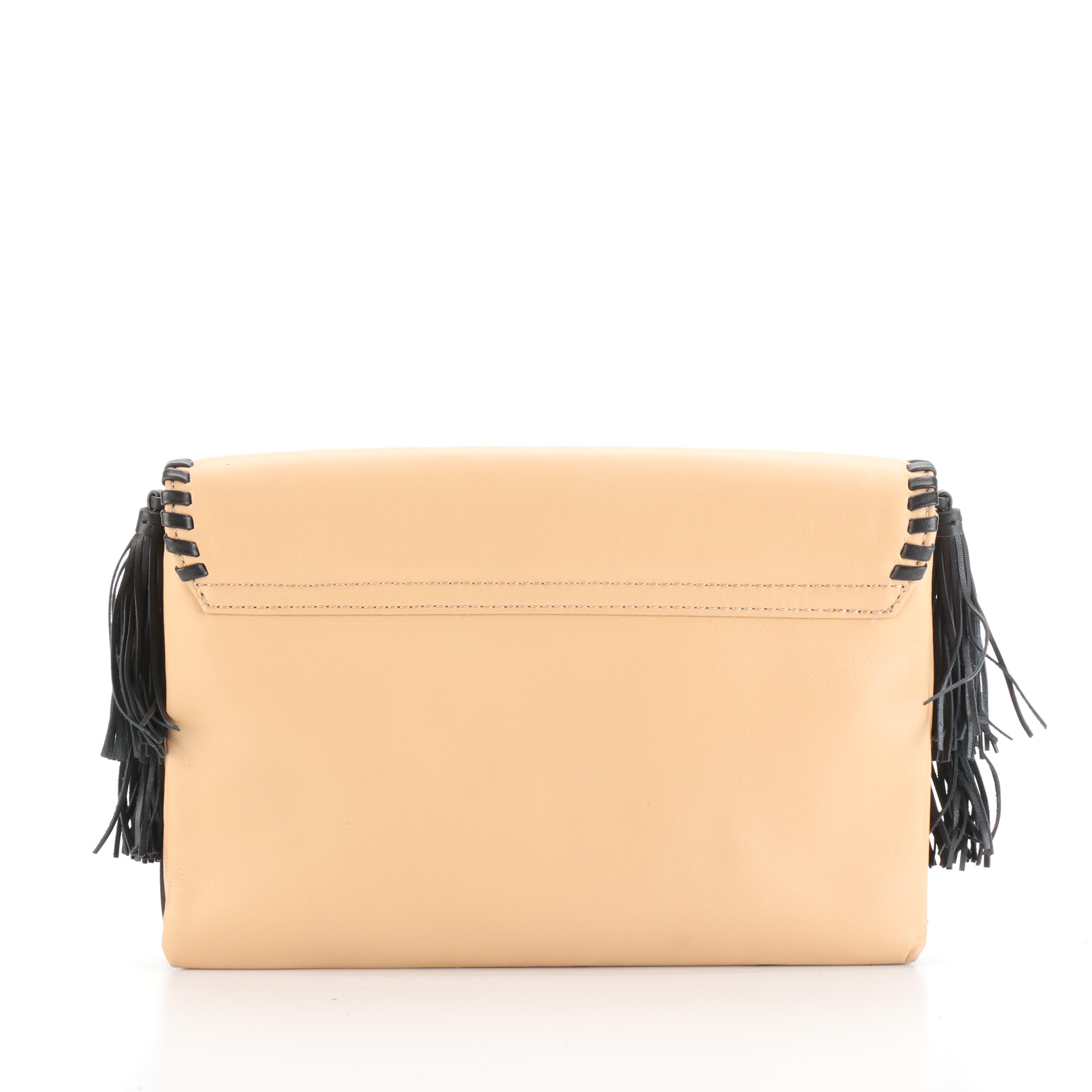 Loeffler Randall Envelope Crossbody Bag in Tan Leather