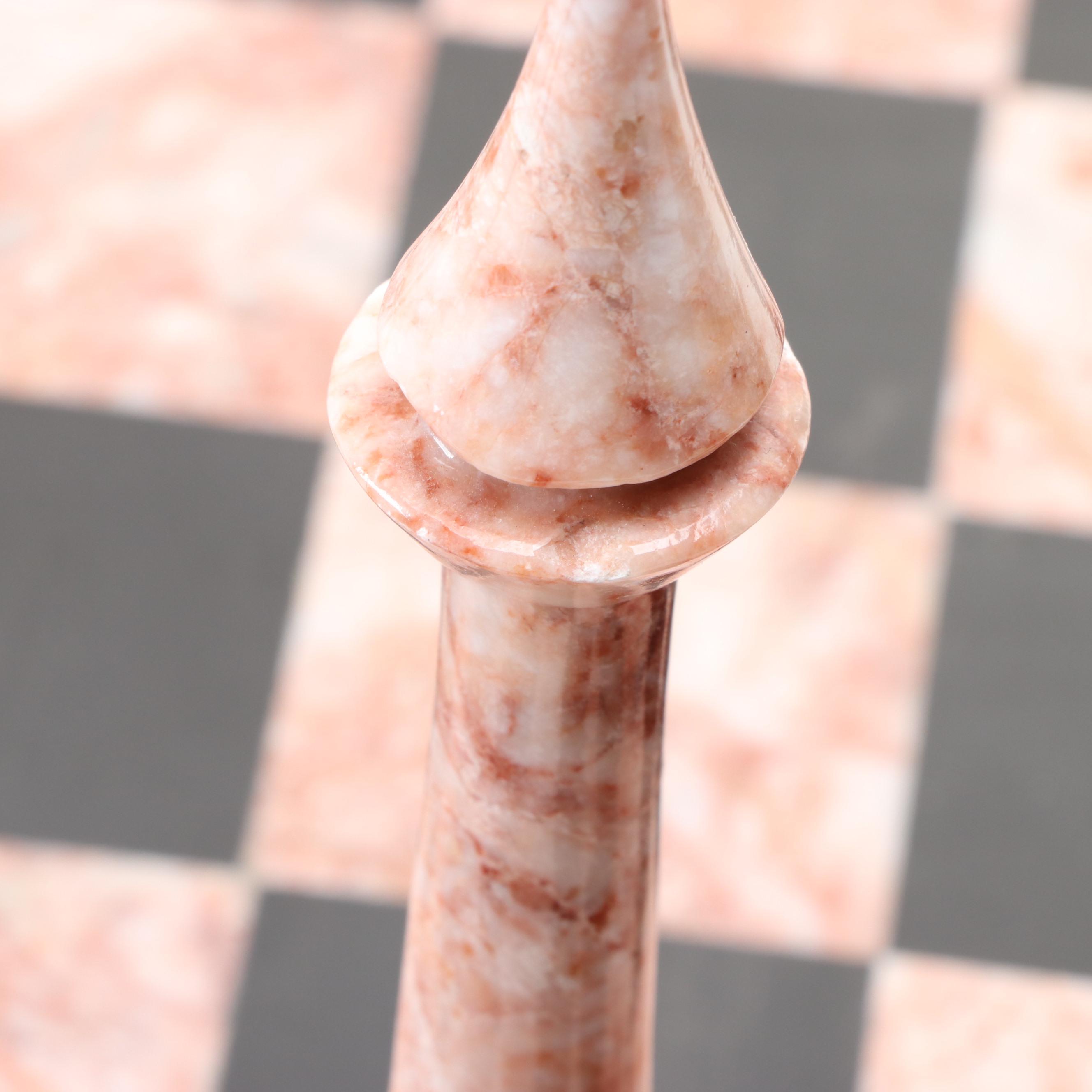 Marble Chess Set with Extra Large Handmade Chess Pieces