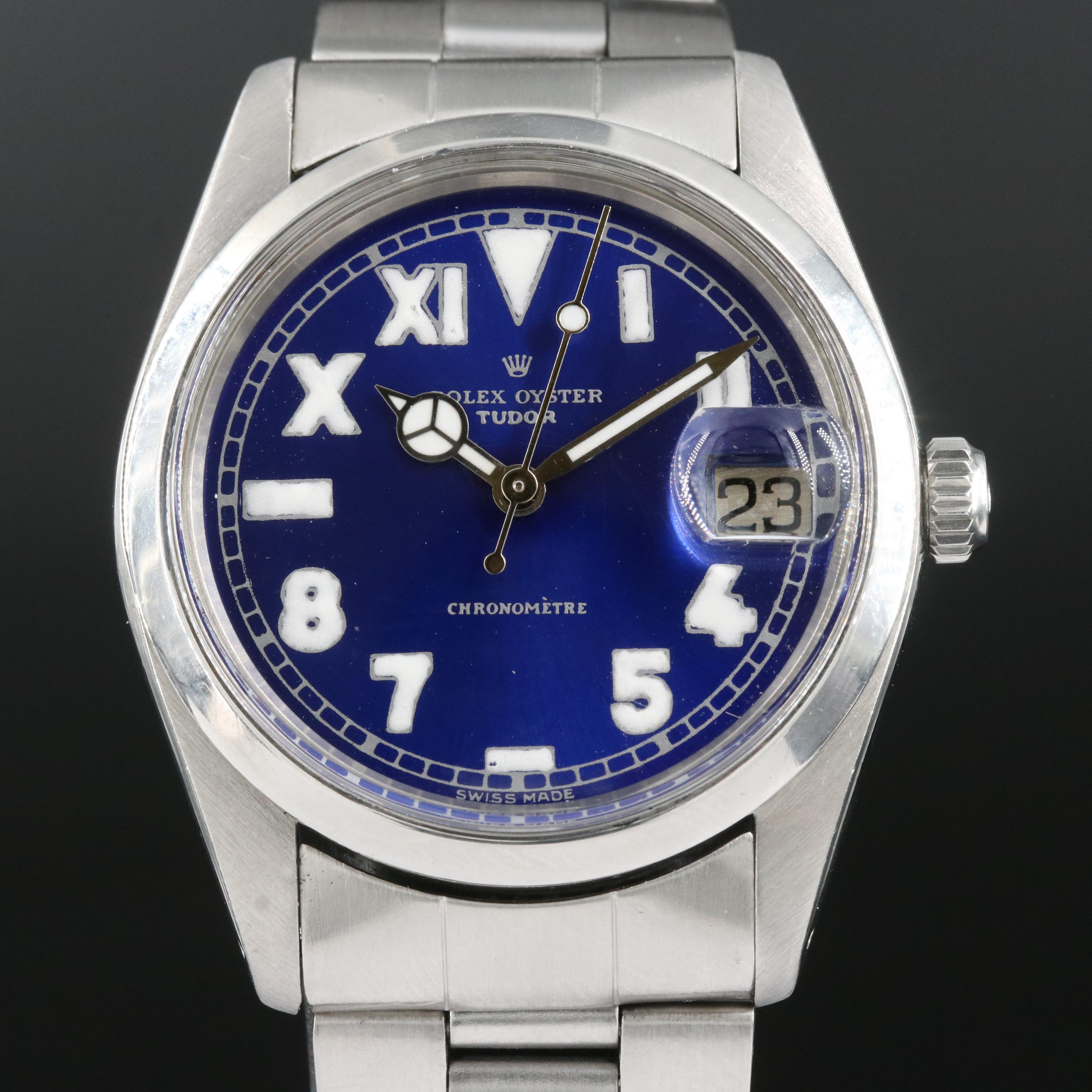 Vintage Tudor Custom California Dial Marked Rolex Oyster Chronometre Watch