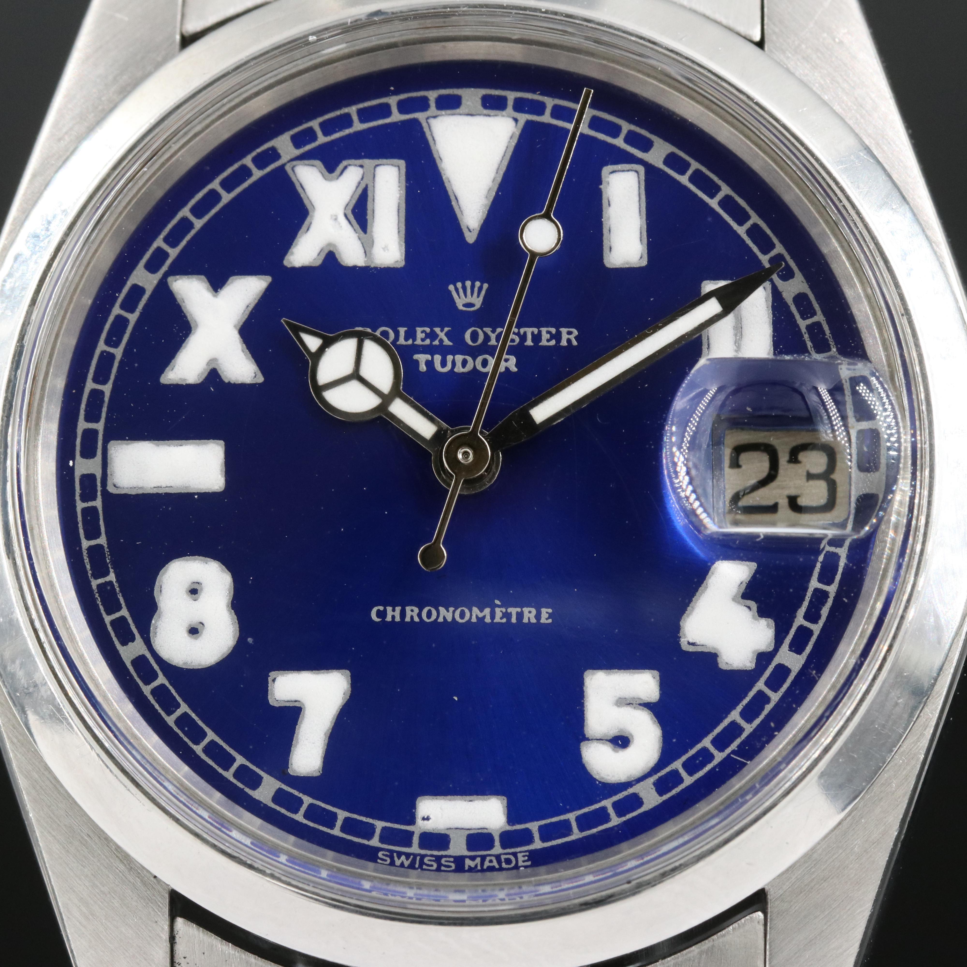 Vintage Tudor Custom California Dial Marked Rolex Oyster Chronometre Watch