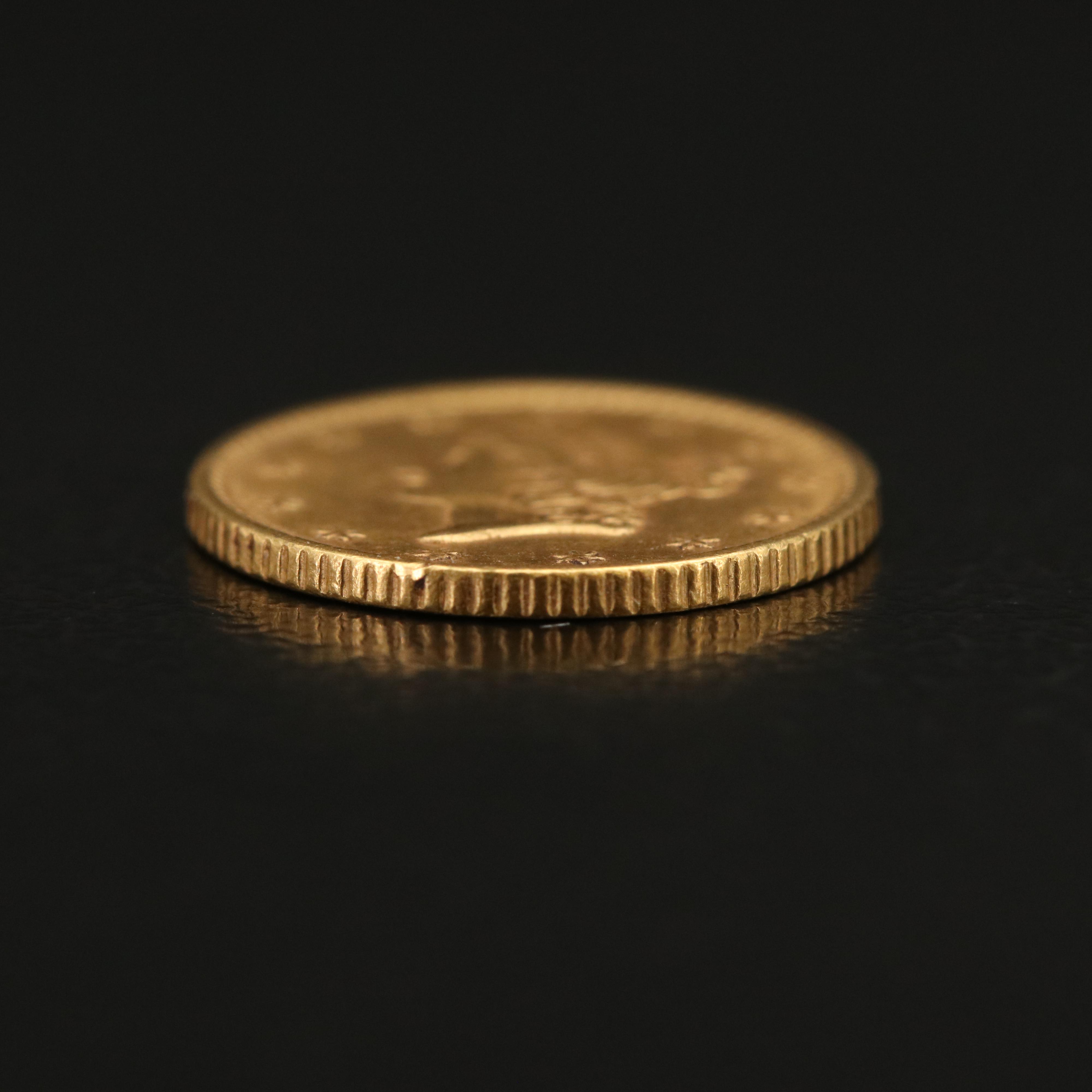 1852 Liberty Head $1 Gold Coin