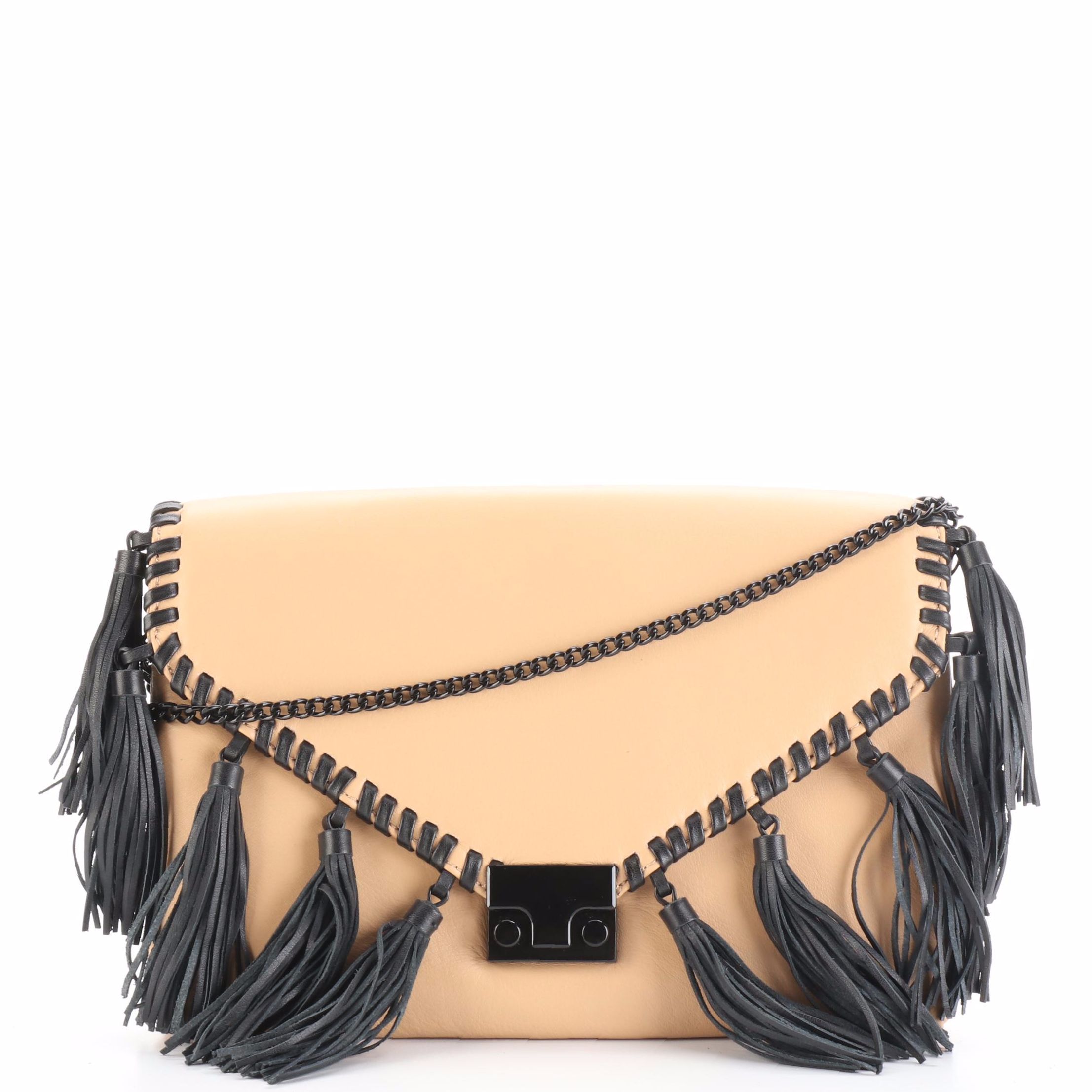 Loeffler Randall Envelope Crossbody Bag in Tan Leather