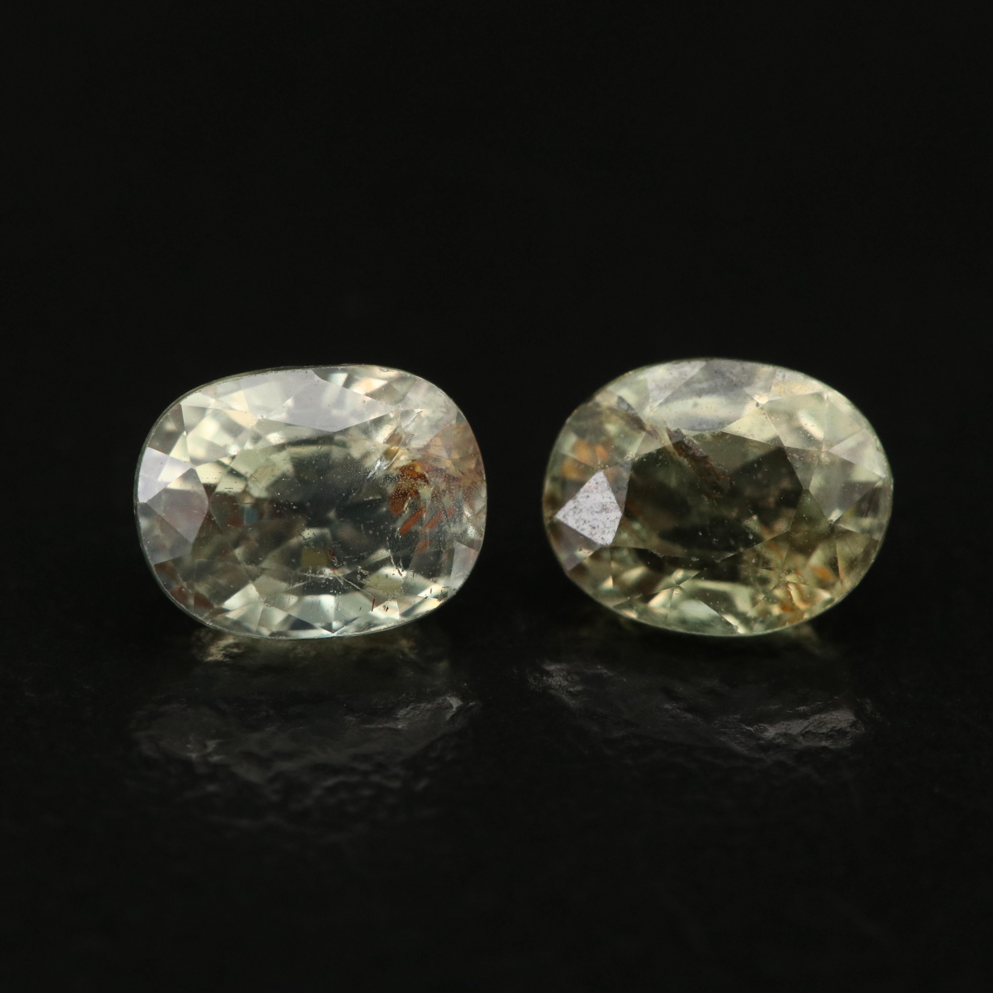 Loose Matched Pair of 1.37 CTW Alexandrites