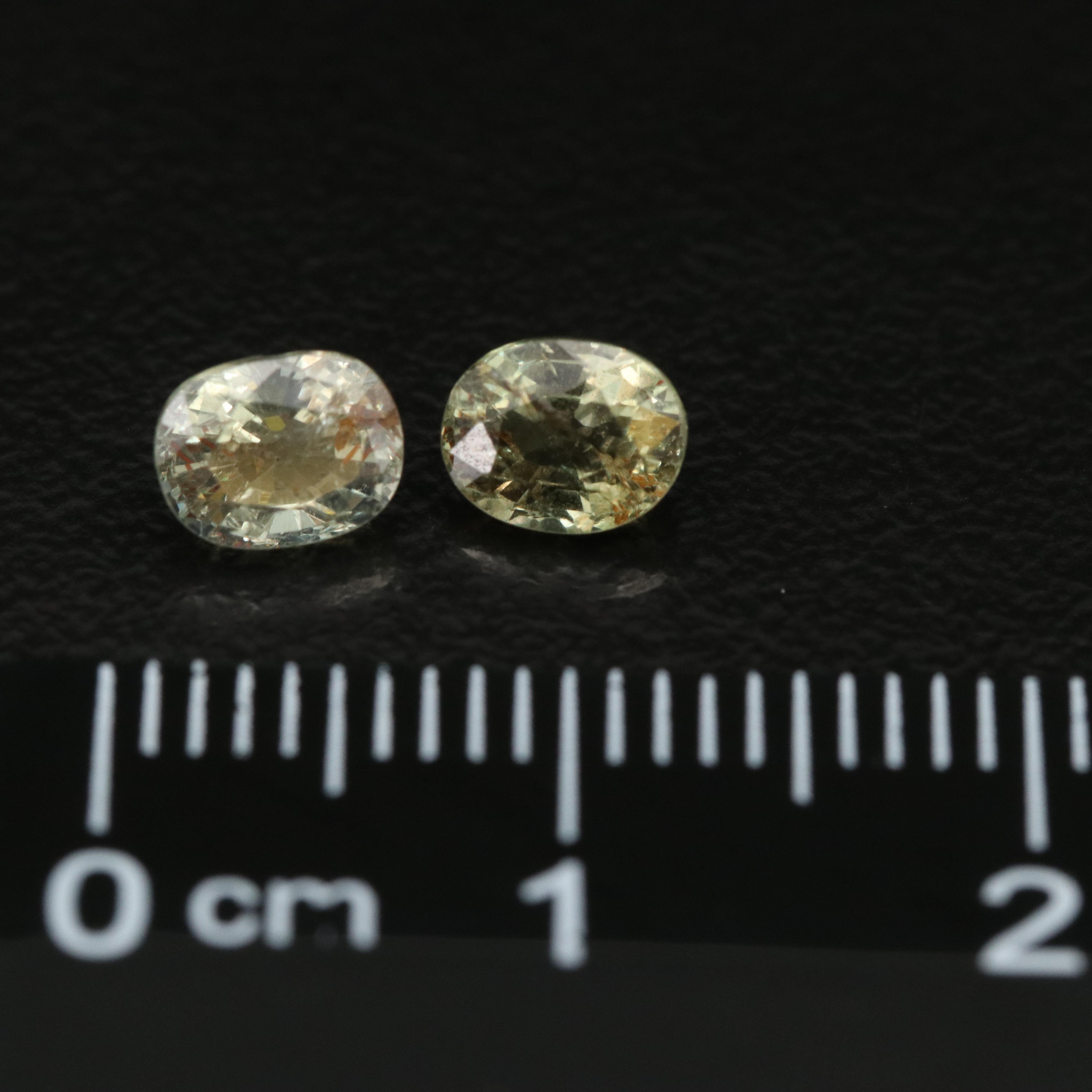 Loose Matched Pair of 1.37 CTW Alexandrites