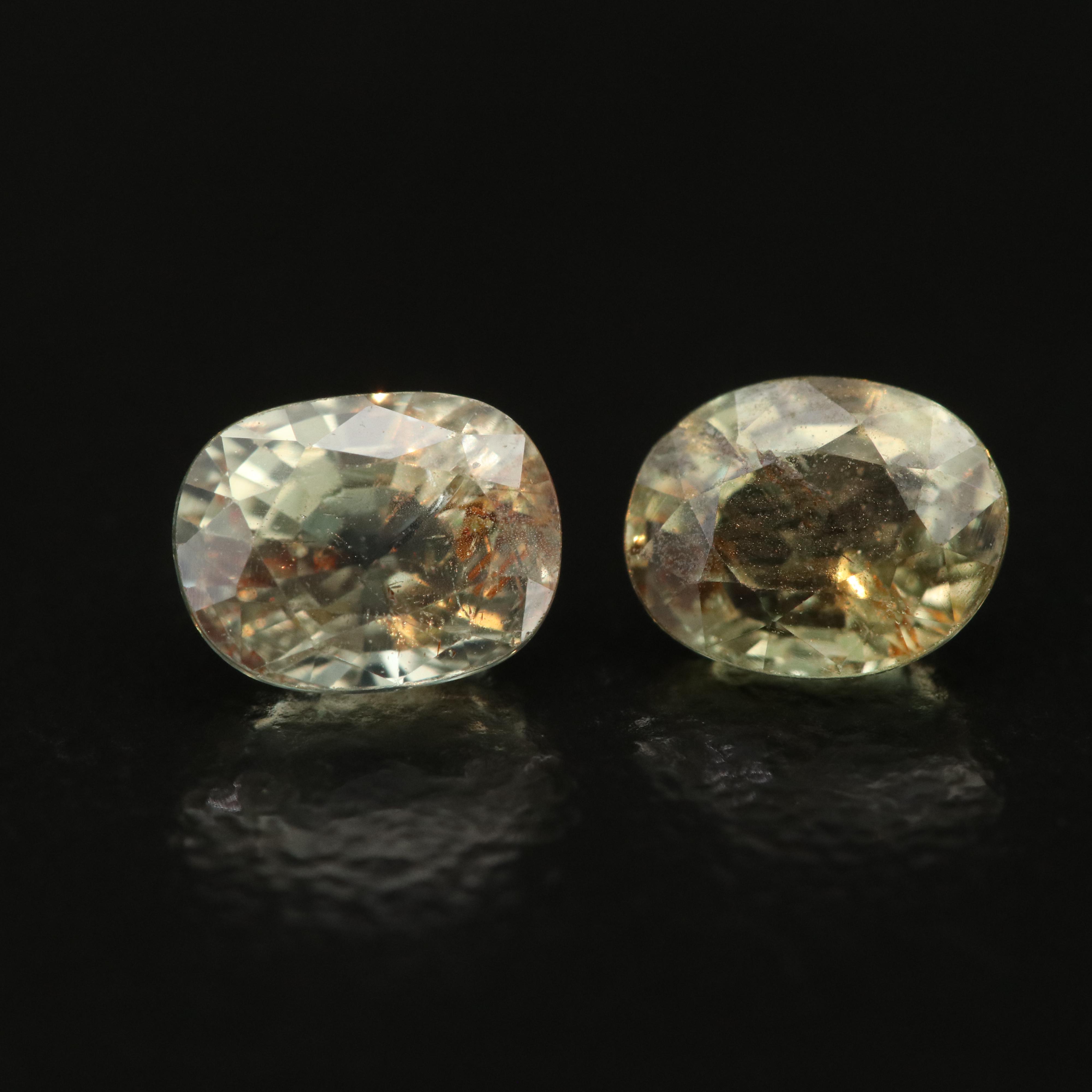 Loose Matched Pair of 1.37 CTW Alexandrites