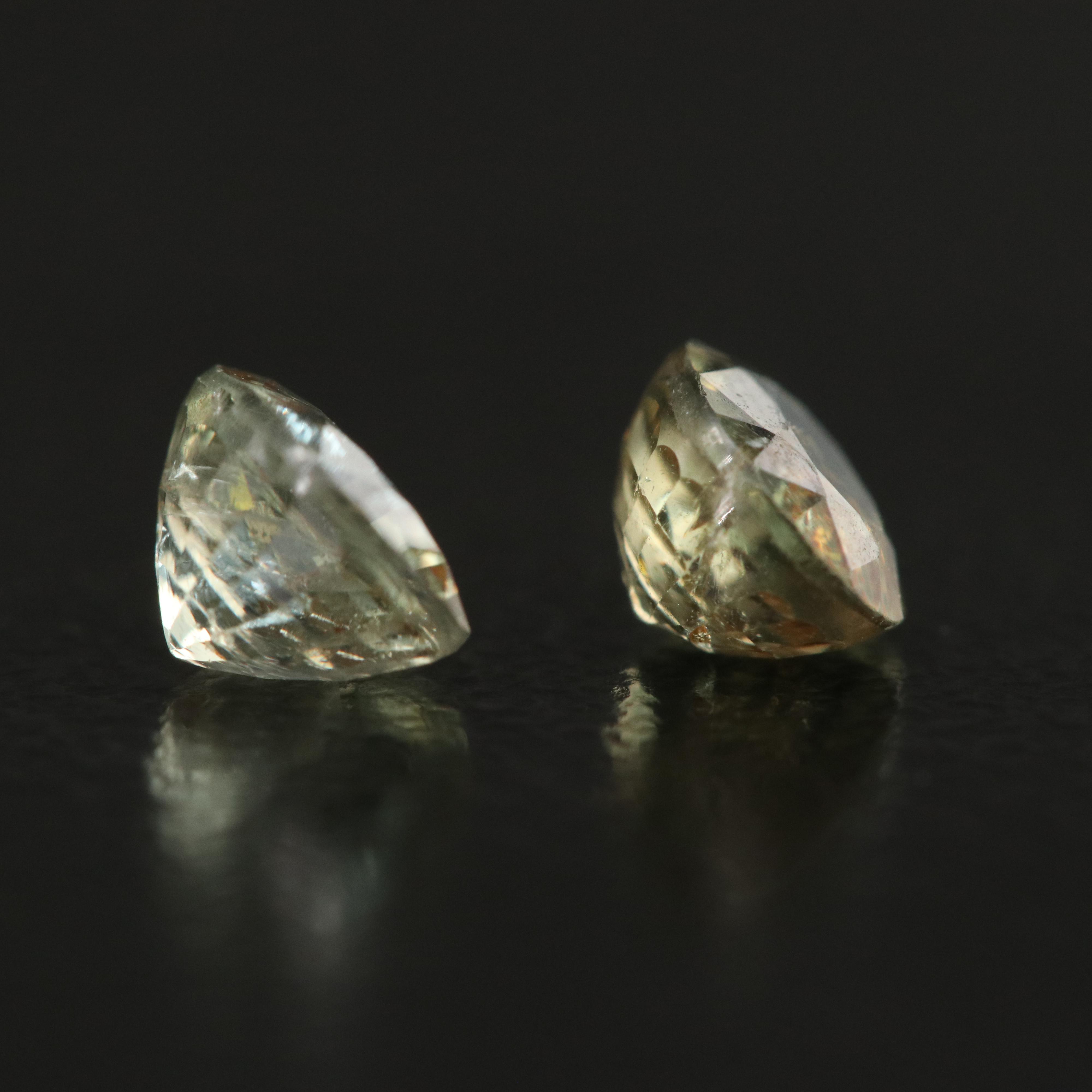 Loose Matched Pair of 1.37 CTW Alexandrites