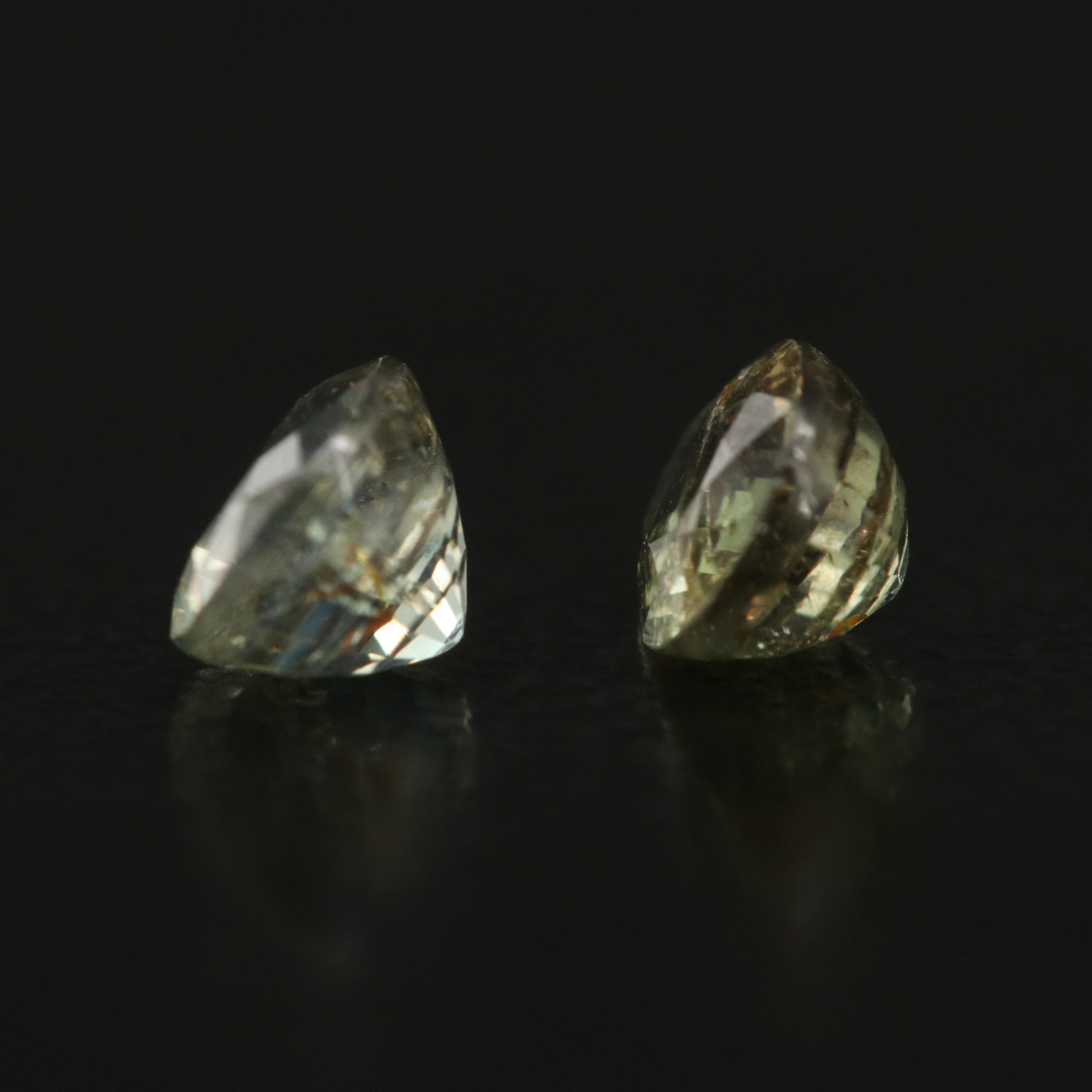 Loose Matched Pair of 1.37 CTW Alexandrites