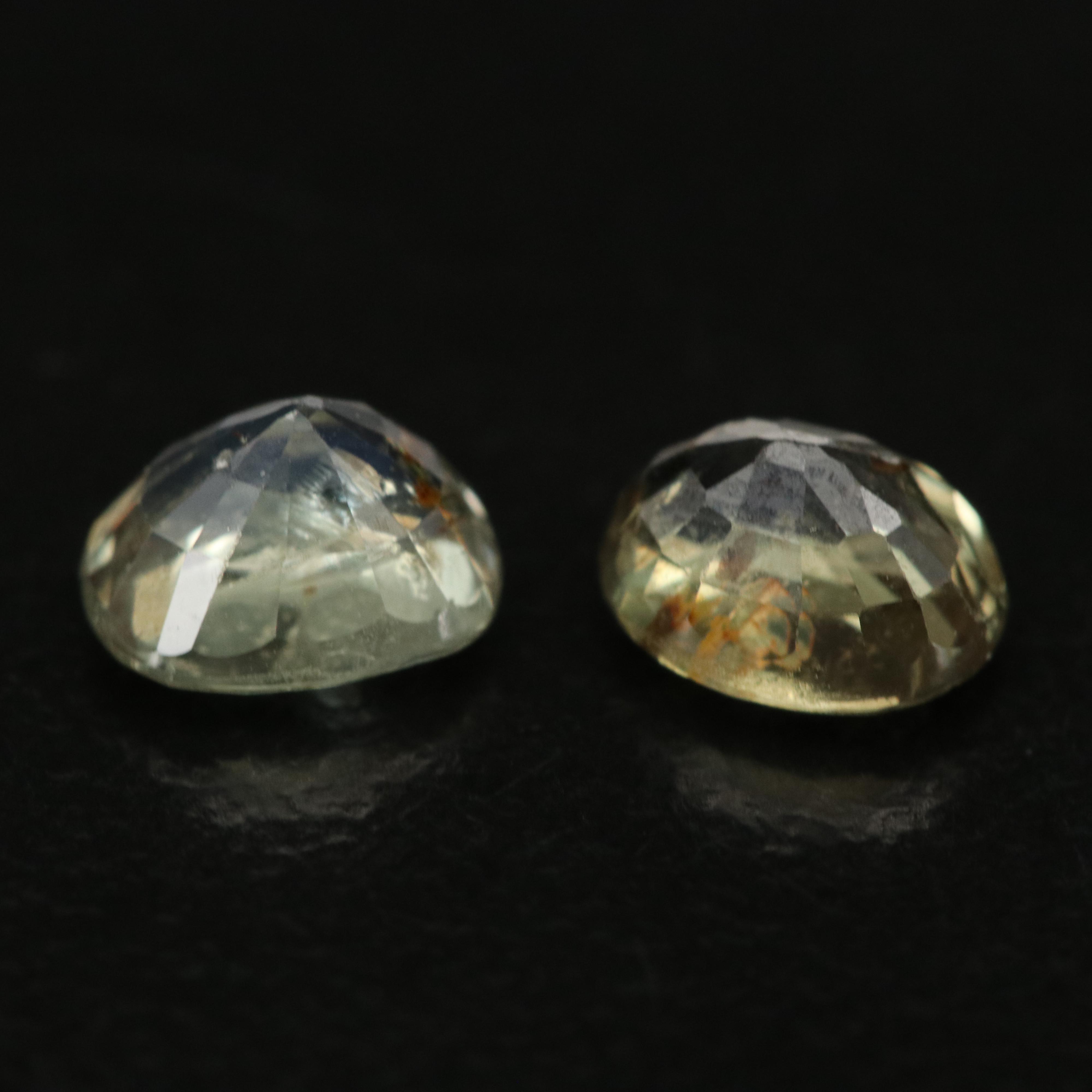 Loose Matched Pair of 1.37 CTW Alexandrites