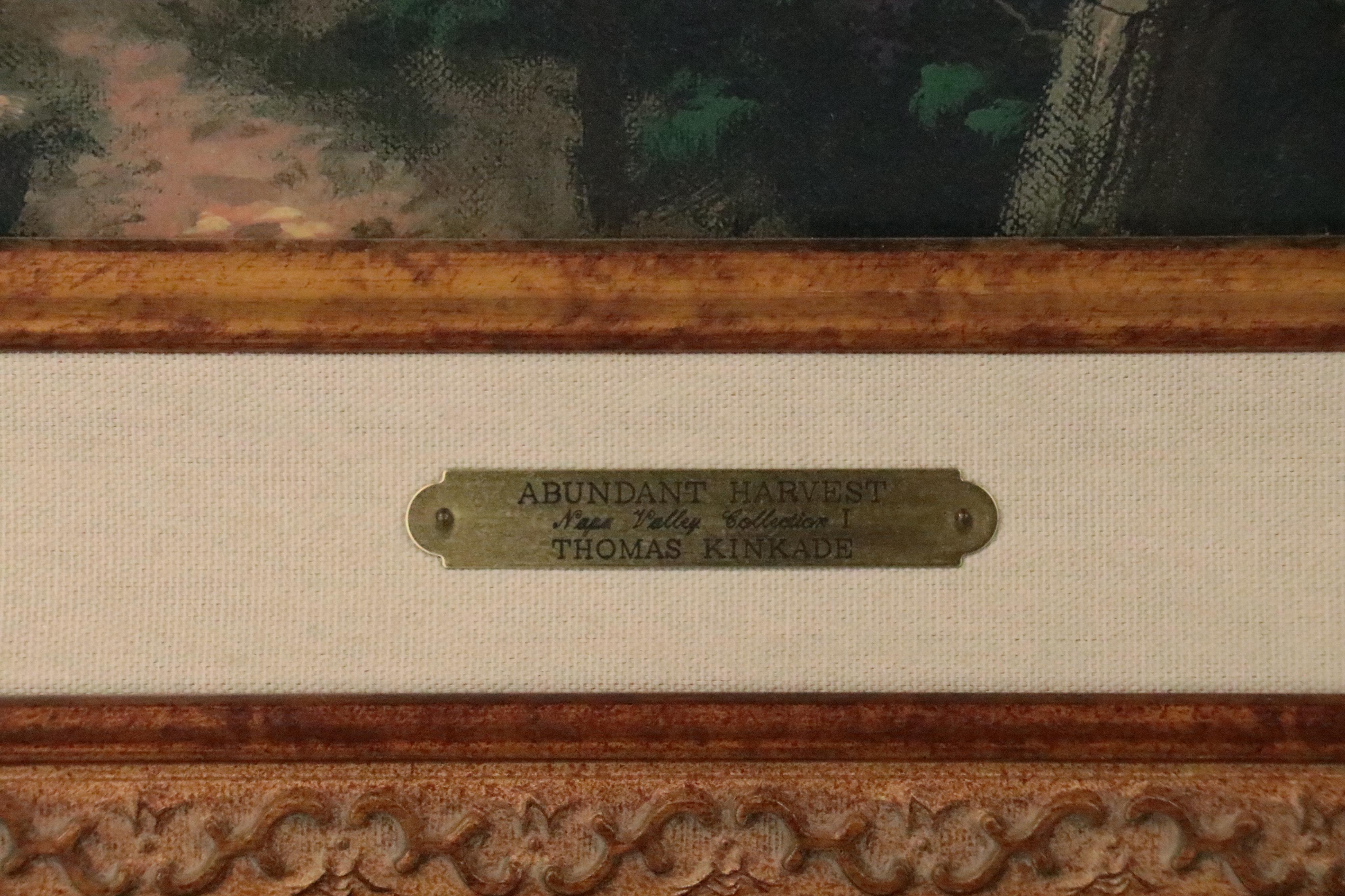 Offset Lithograph After Thomas Kinkade "Abundant Harvest"