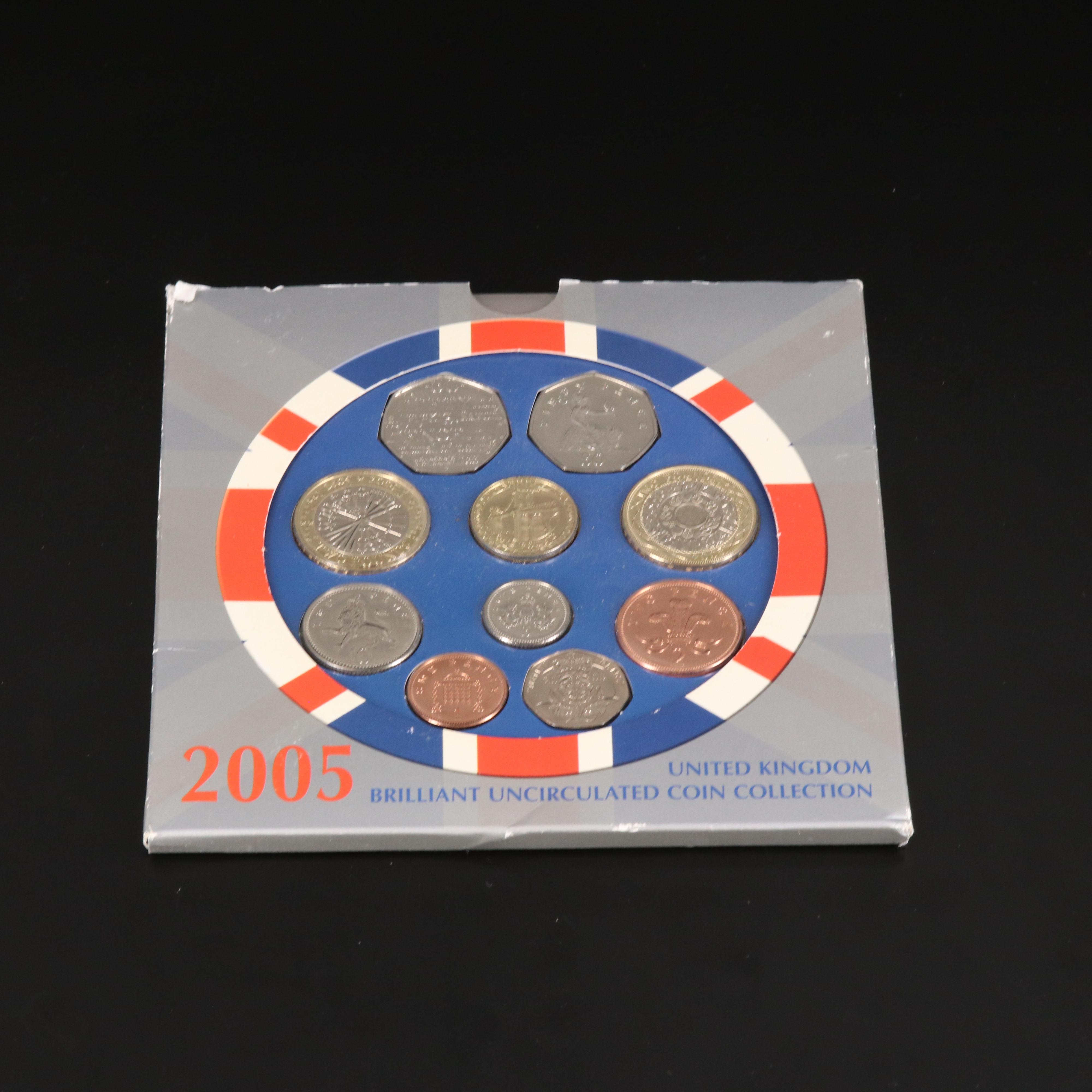 Five British Commemorative Coin Sets