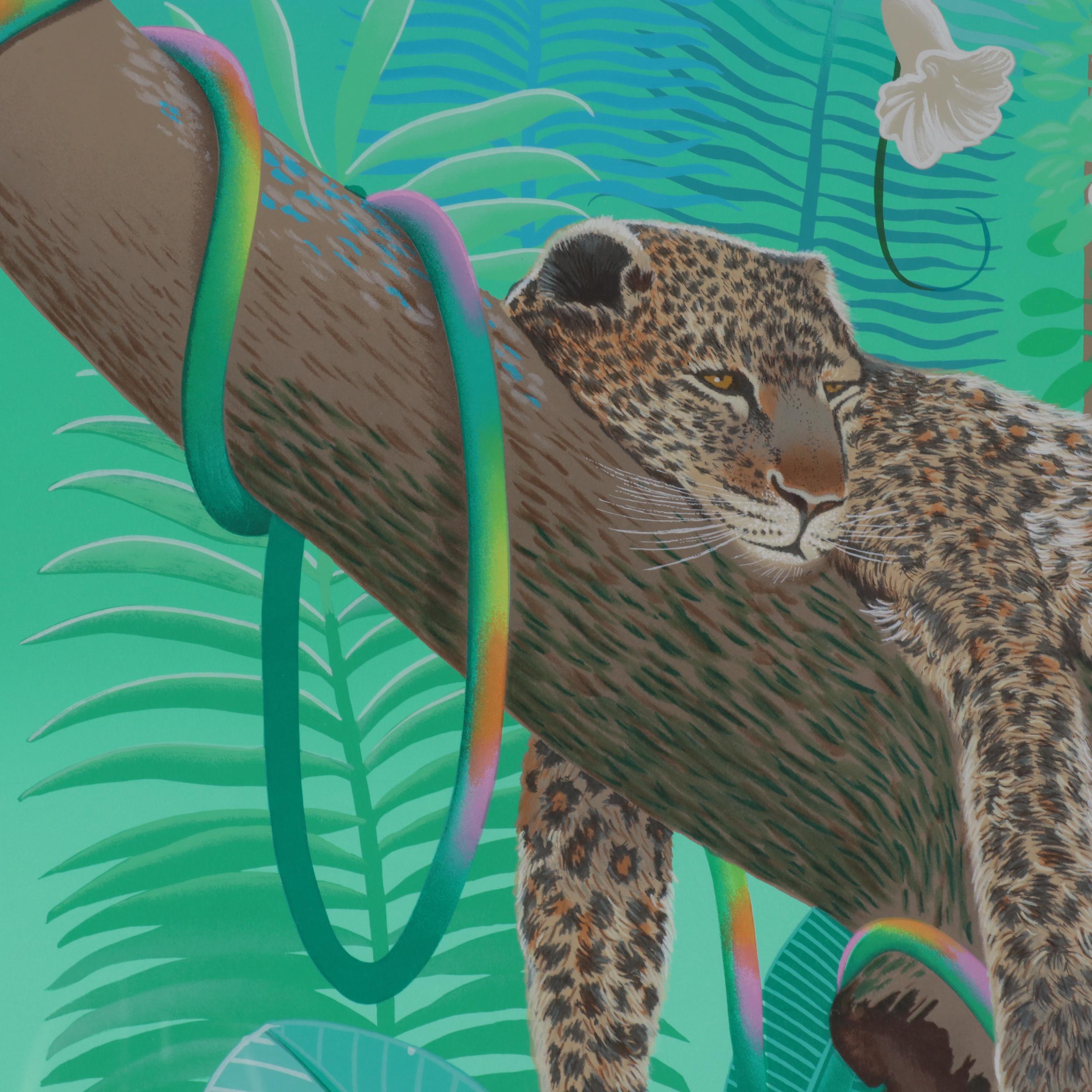 David Utz Serigraph "Jungle Siesta," 1993