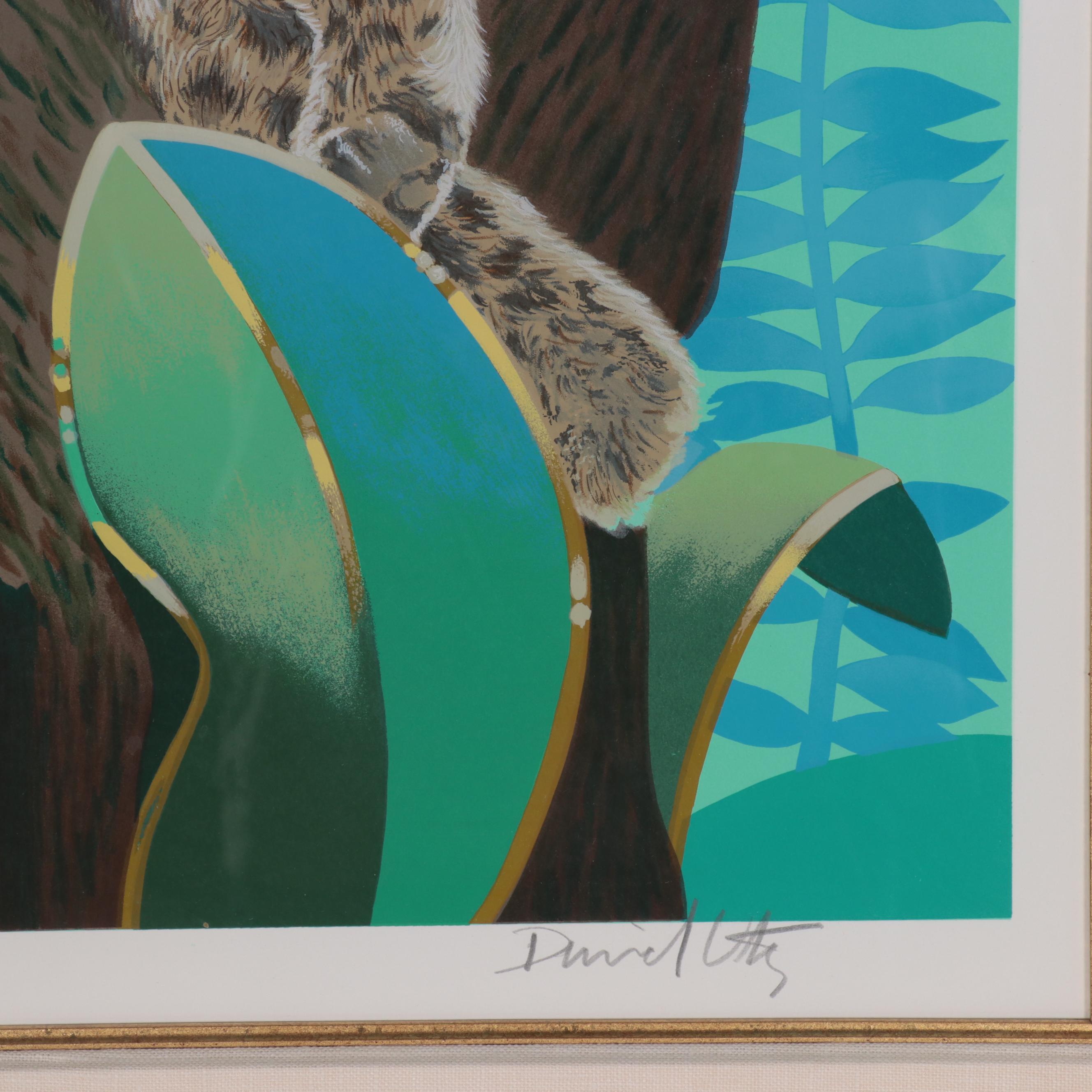 David Utz Serigraph "Jungle Siesta," 1993