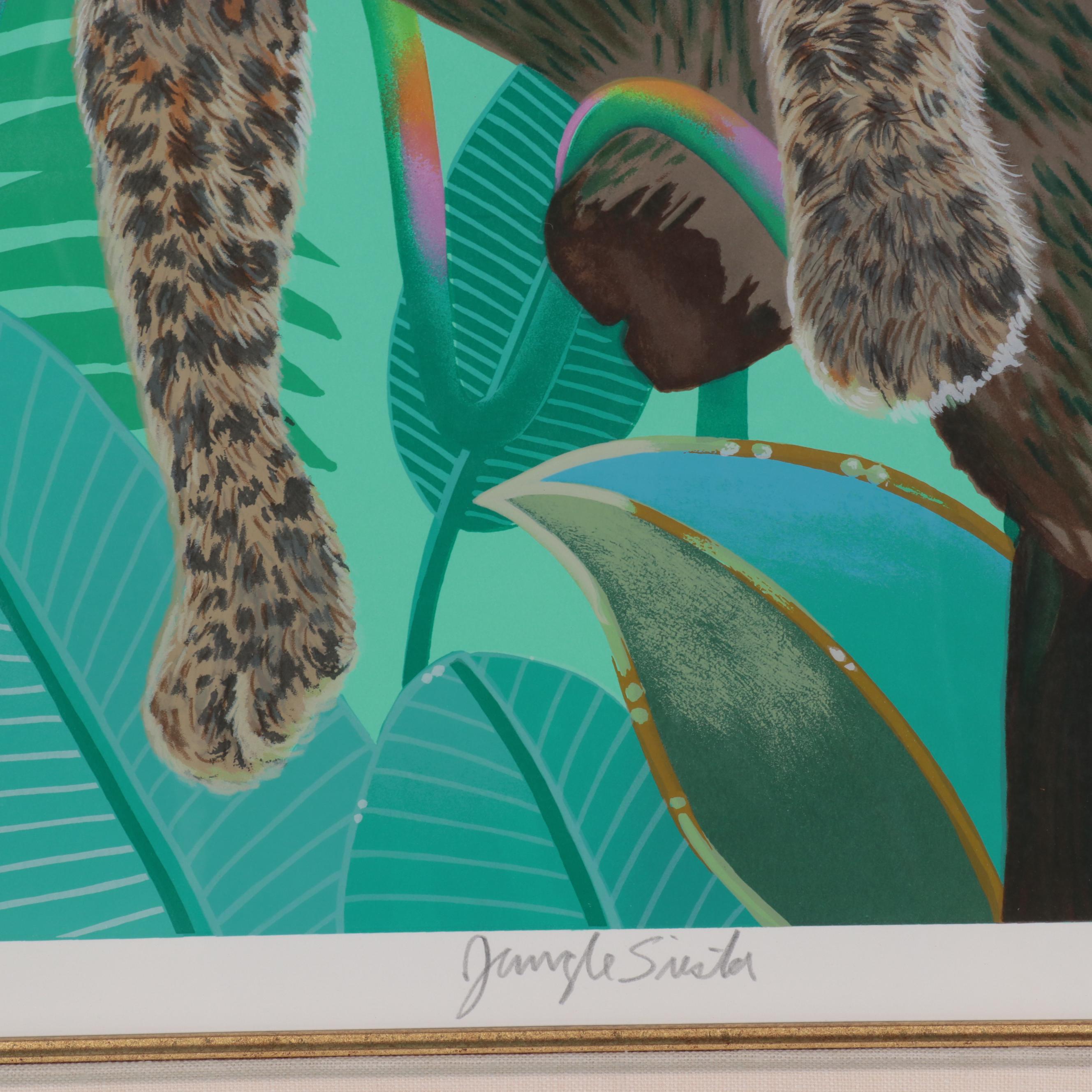 David Utz Serigraph "Jungle Siesta," 1993