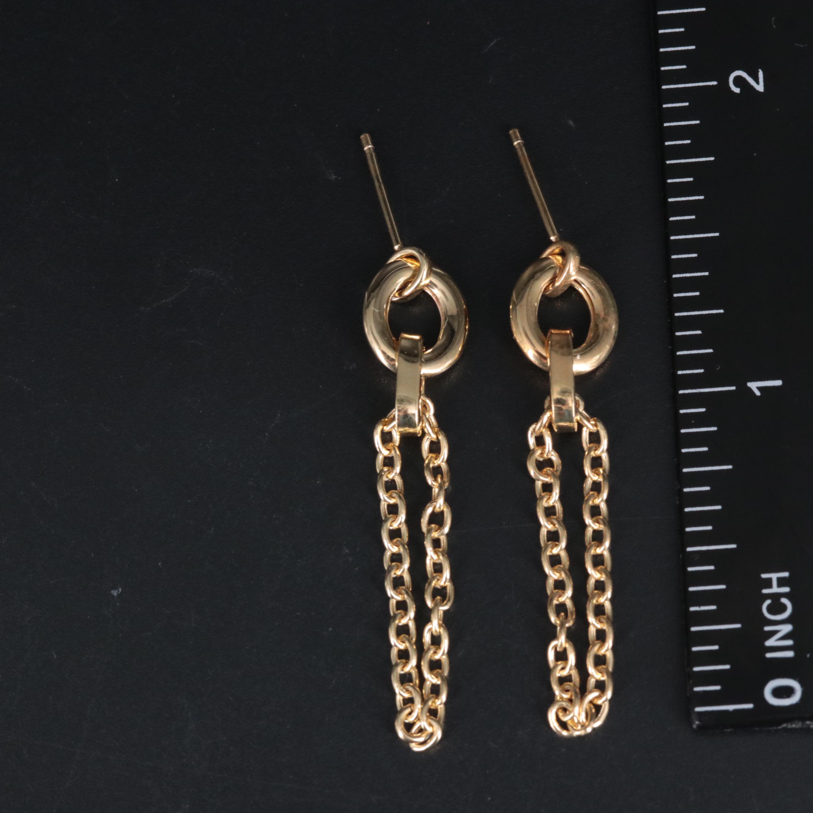 14K Drop Earrings
