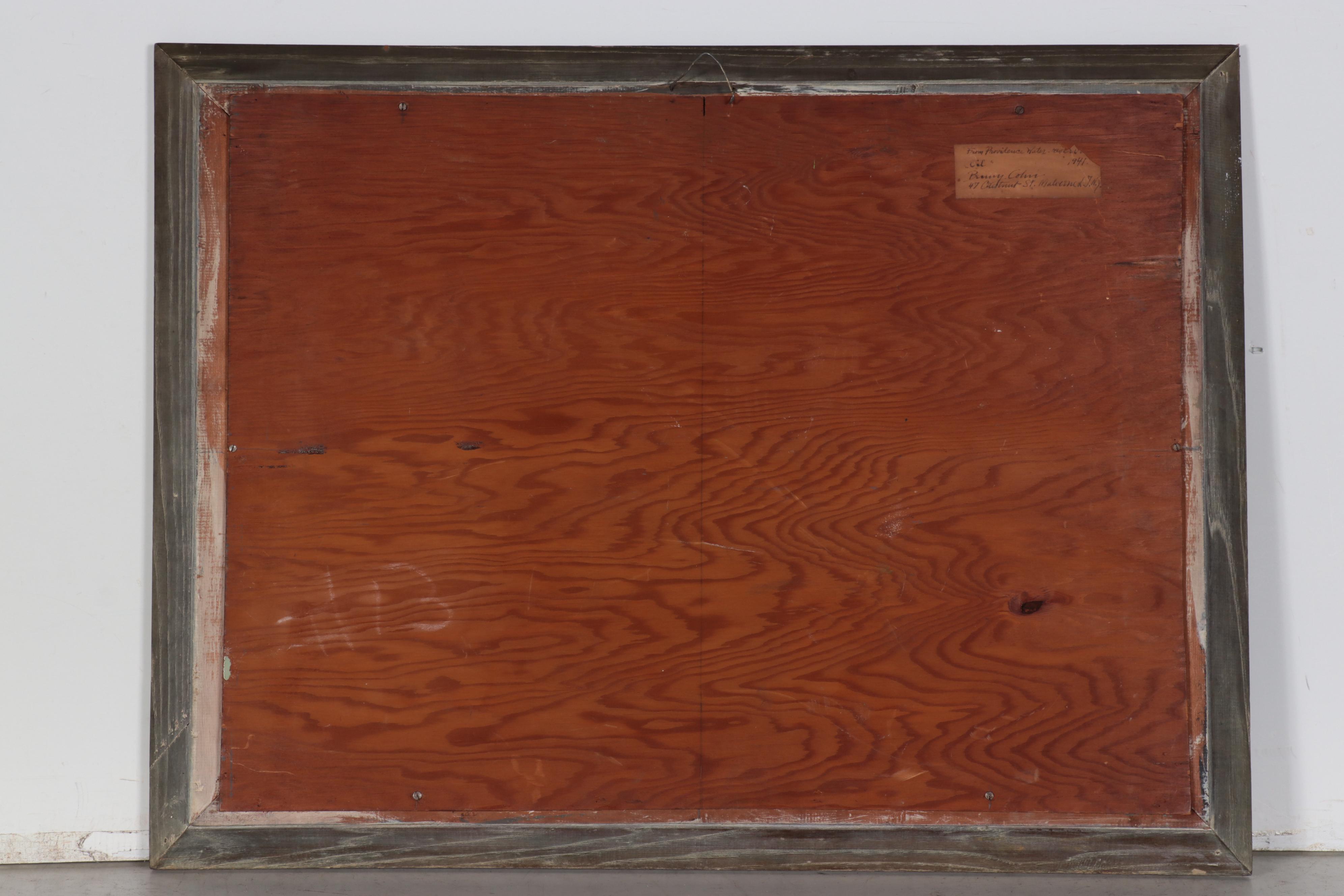 Bunny Colin Oil Painting of Forest and Lake, 1941