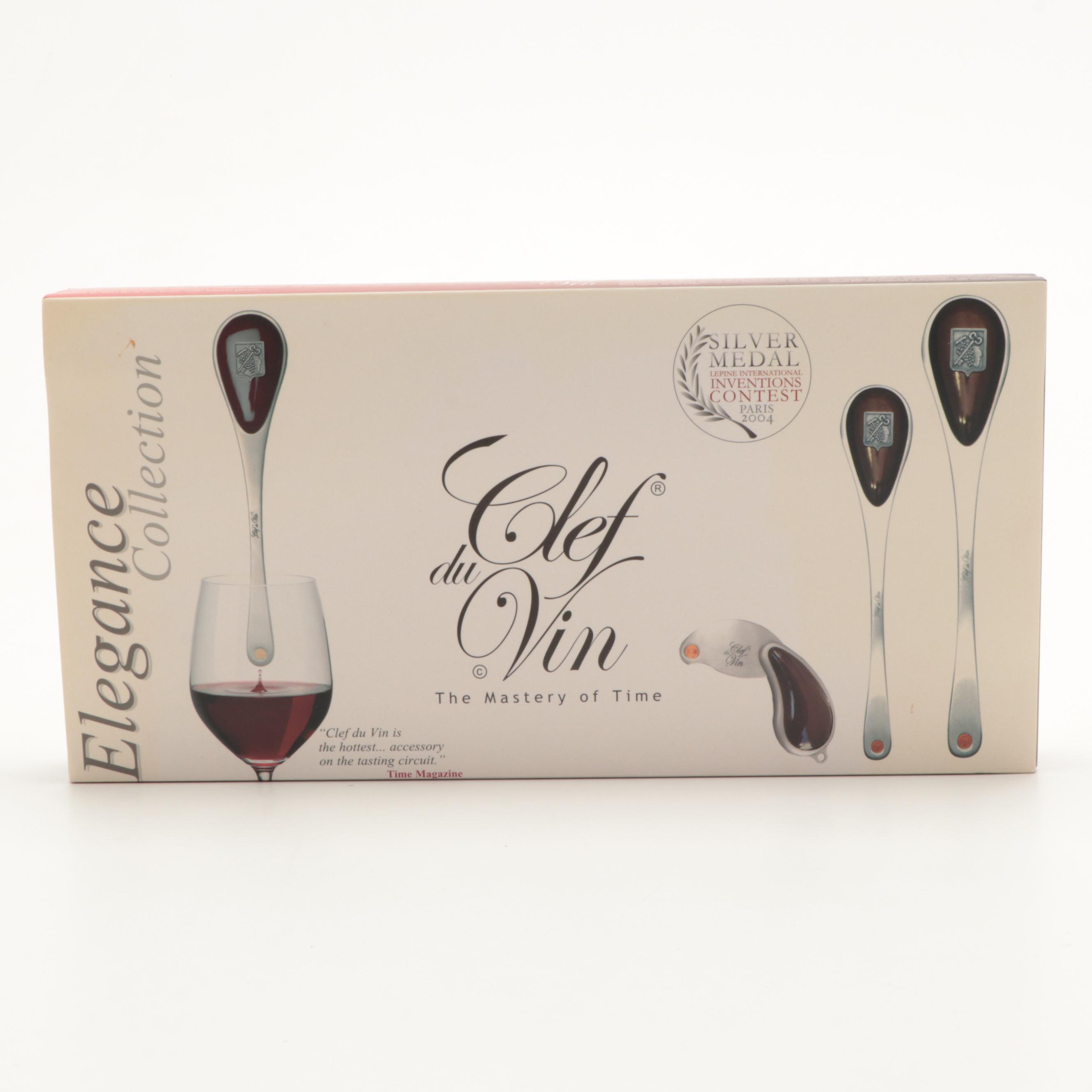 Clef du Vin "Elegance Collection" Wine Aging Tool with Other Wine Accessories