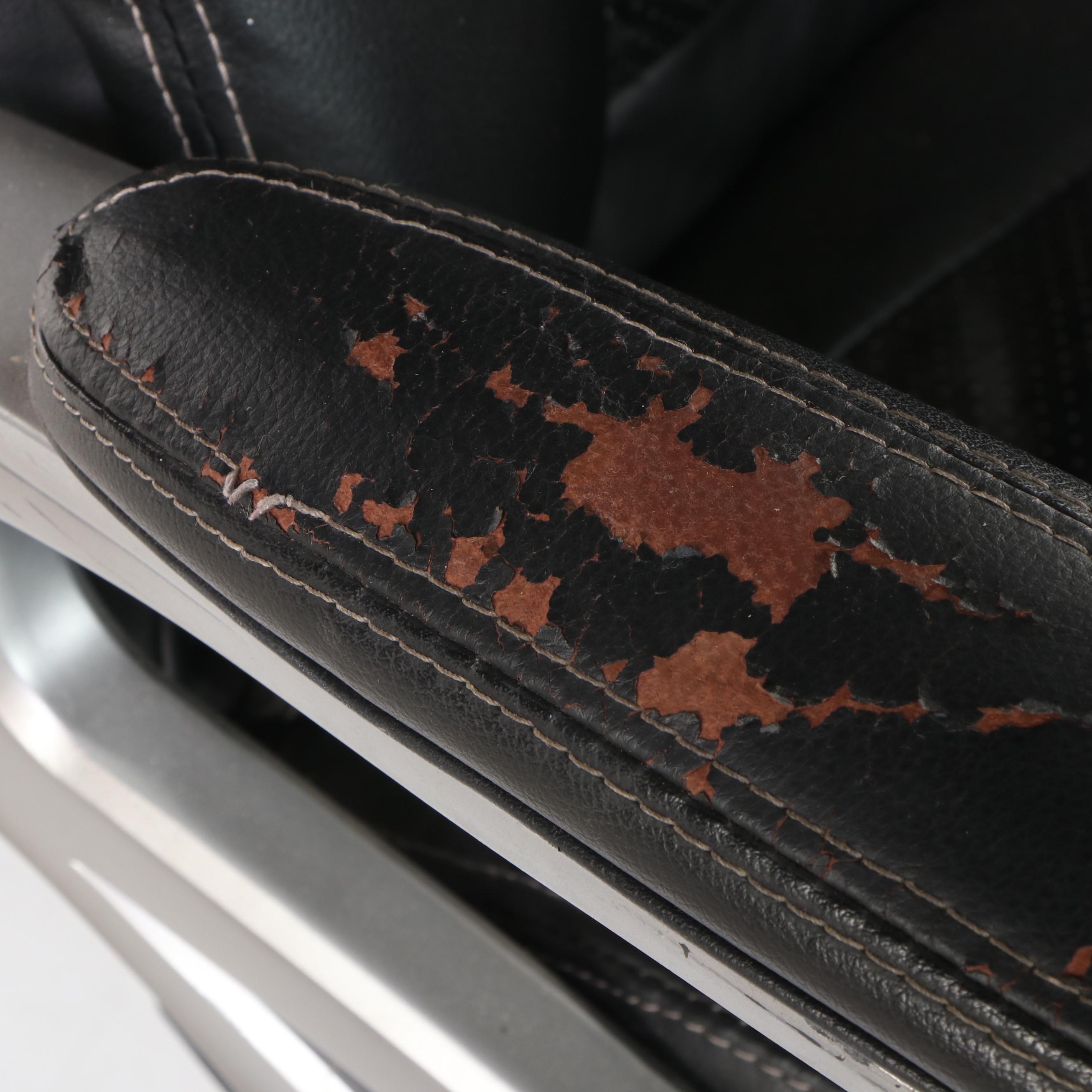 True Innovations "Tillman" Bonded Leather Adjustable Swivel-Tilt Desk Chair