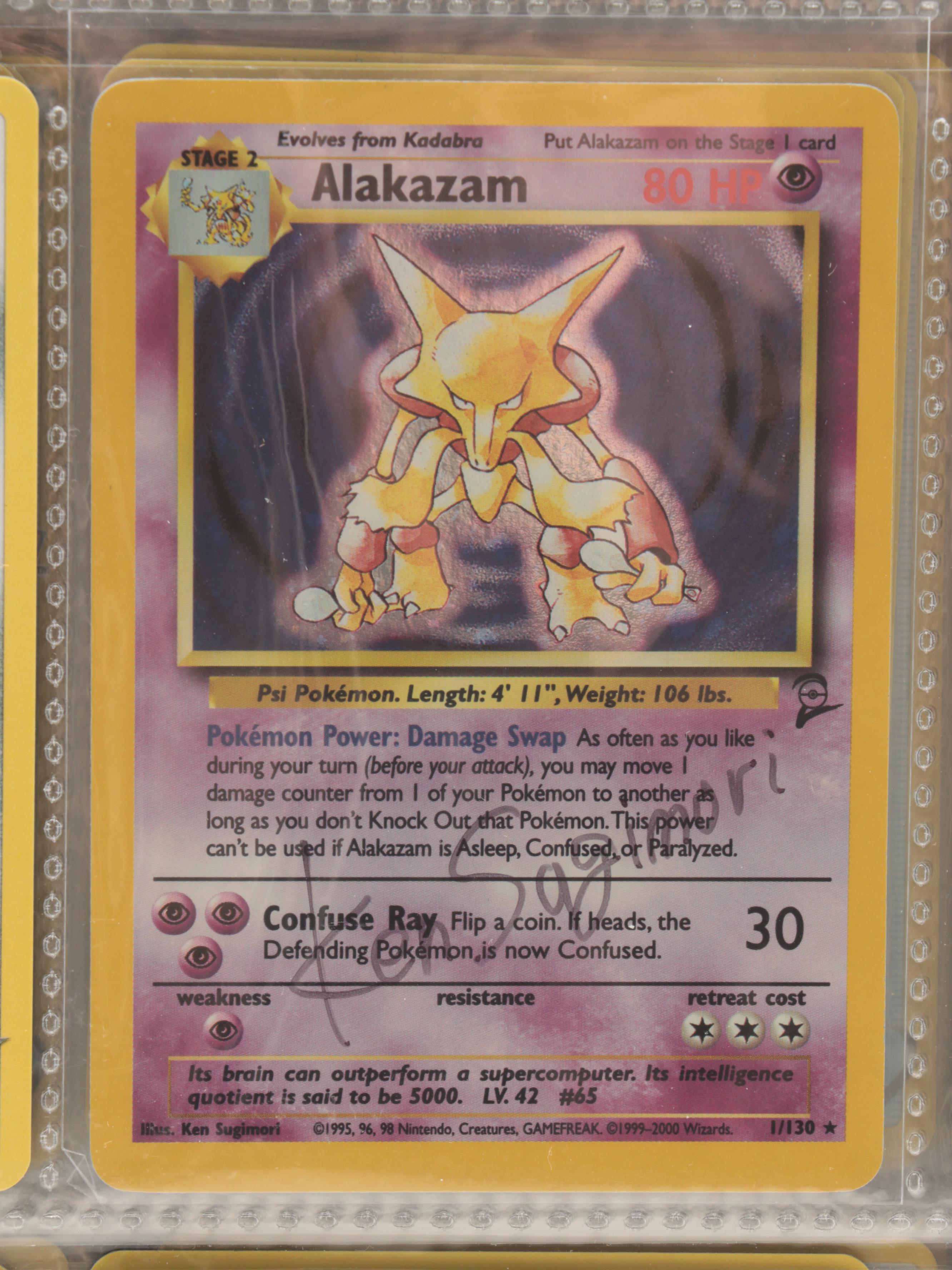 Pokémon Trading Cards Including Signed Alakazam, Clefable, More, 1990s–2020s